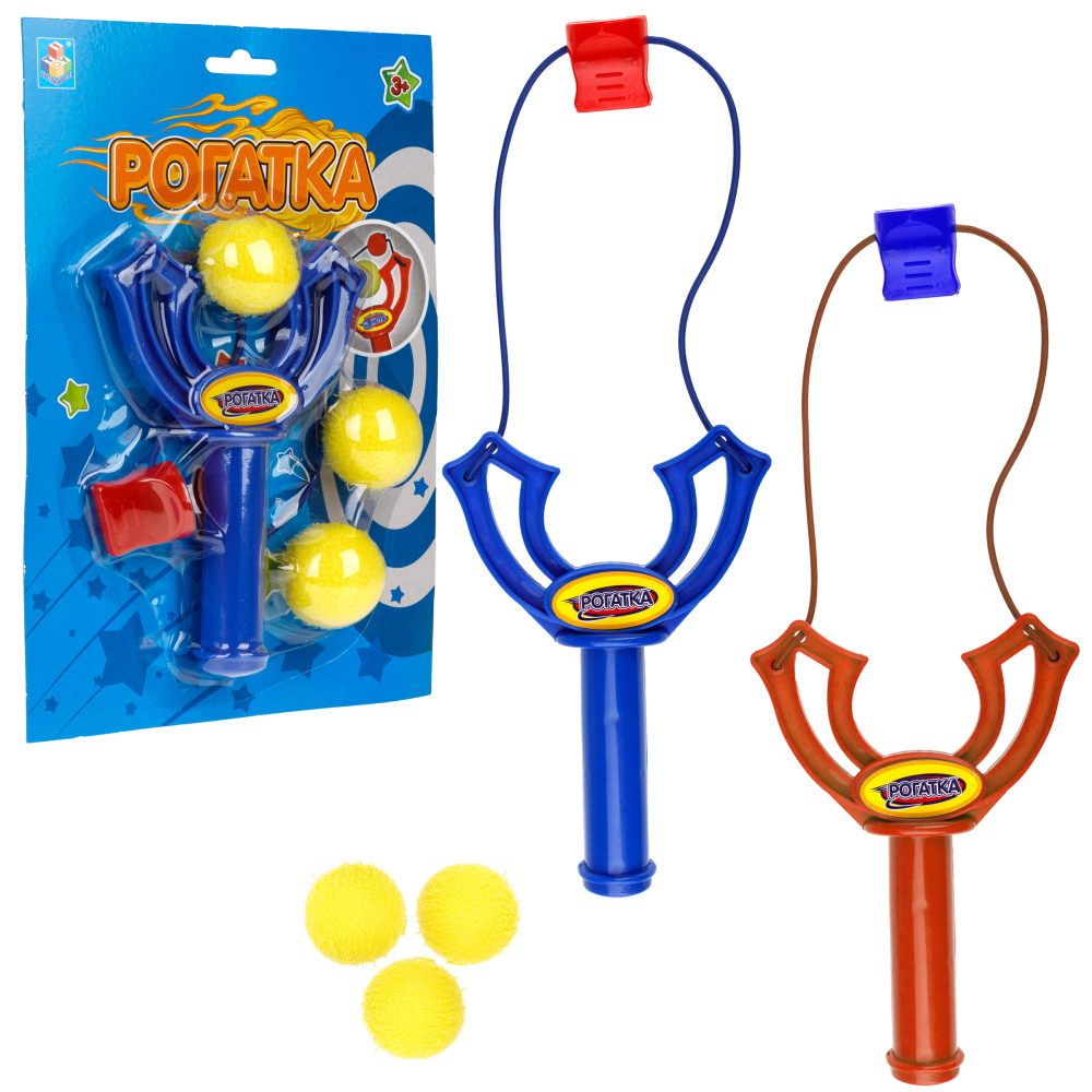 1toy Рогатка с 3 шариками, блистер