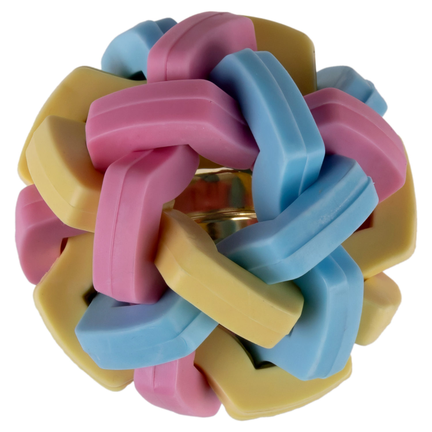 1toy мячик-попрыгун плетенка-маршмеллоу 6 см