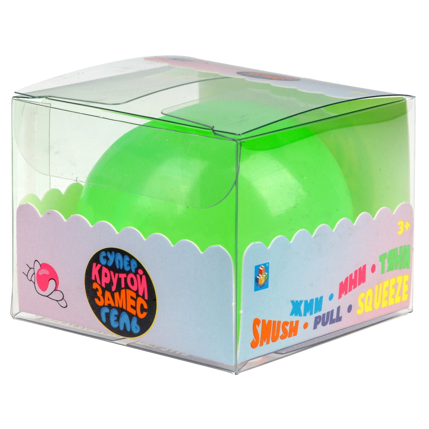 1toy Крутой замес Супергель зелёный шар матовый, 6 см