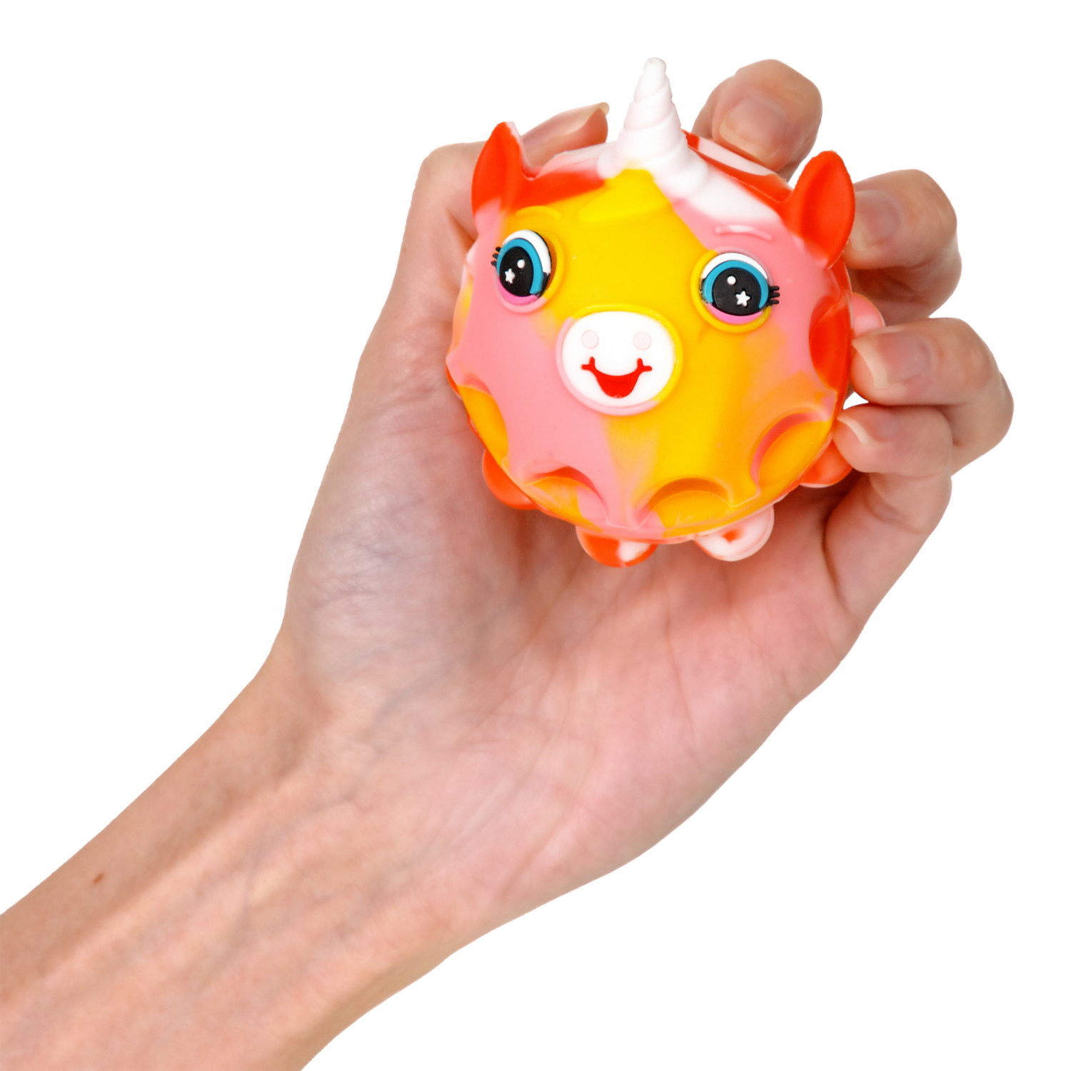 Игрушка антистресс для рук 1toy Hit Pop It Единорог, резиновая, жмякалка, попит, попыт, симпл димпл, для детей, взрослых