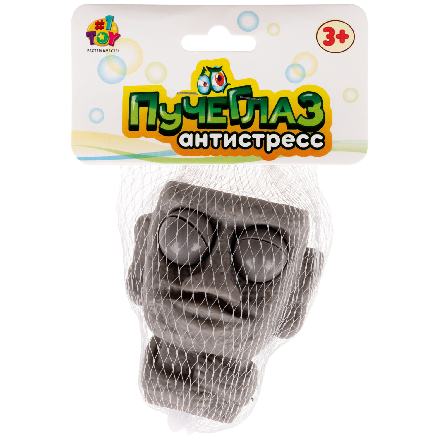 1toy Пучеглаз-антистресс "Истукан", 6,4х3,9х7,3 см