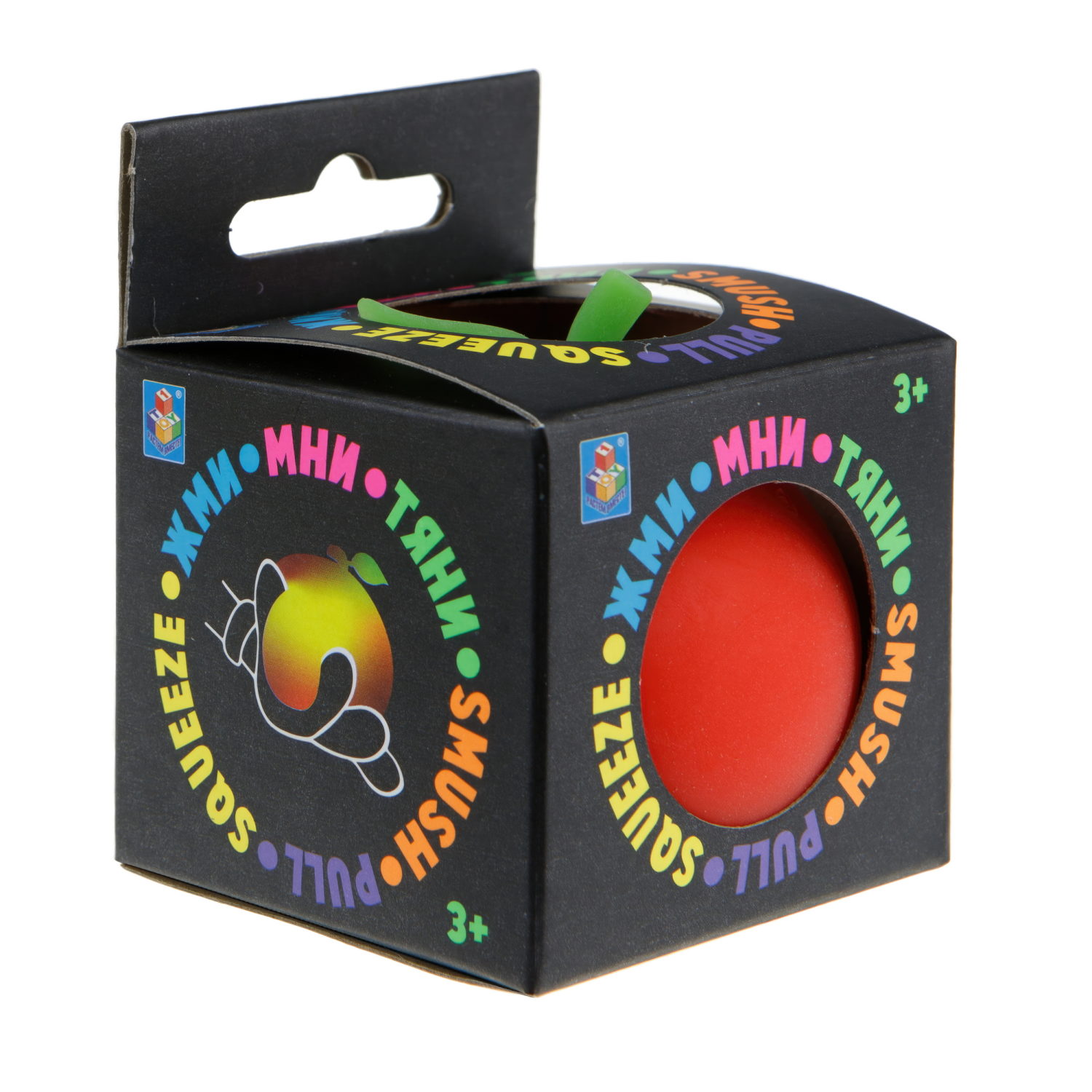 Антистресс-игрушка для рук 1TOY Крутой замес Яблоко, красное, 6,5 см