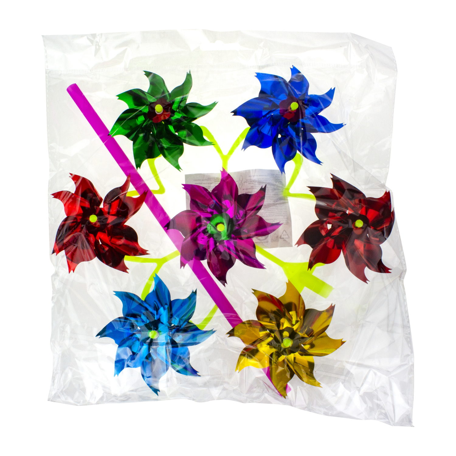 Ветрячок 1TOY ветерок детский, 28х46 см, длина ручки 28 см