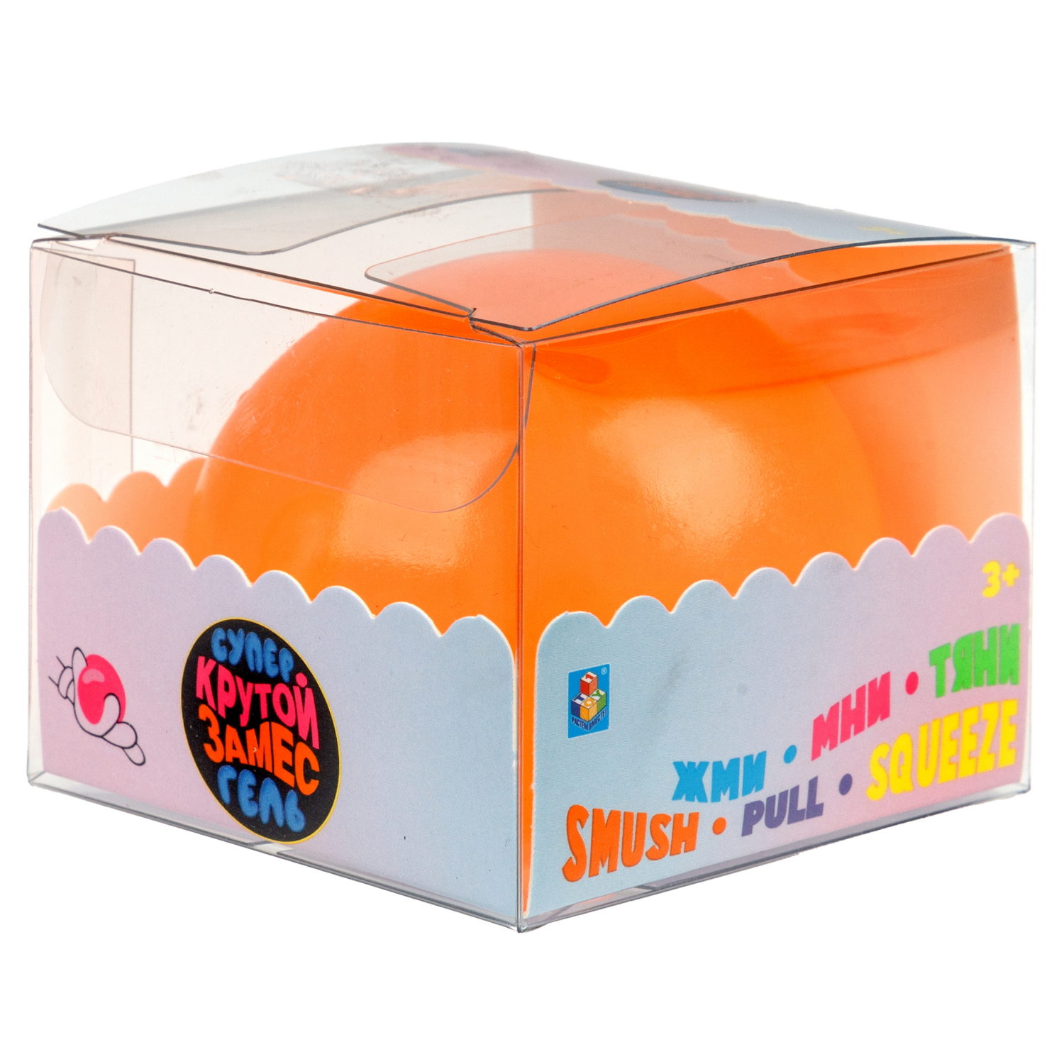 1toy Крутой замес Супергель шар матовый, 6 цветов в ассортименте, 6 см