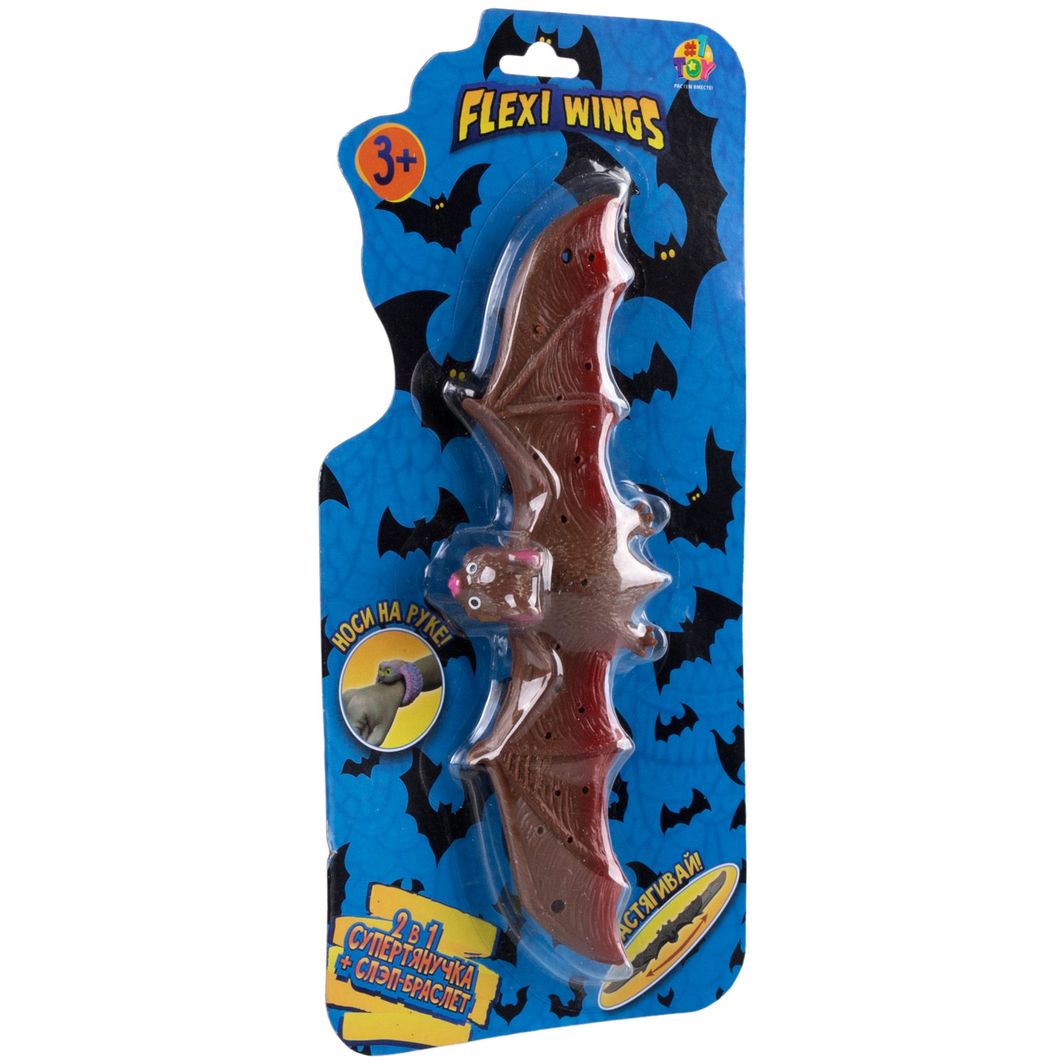 1TOY Супертянучка тягун в виде летучей мыши, цвет в асс.