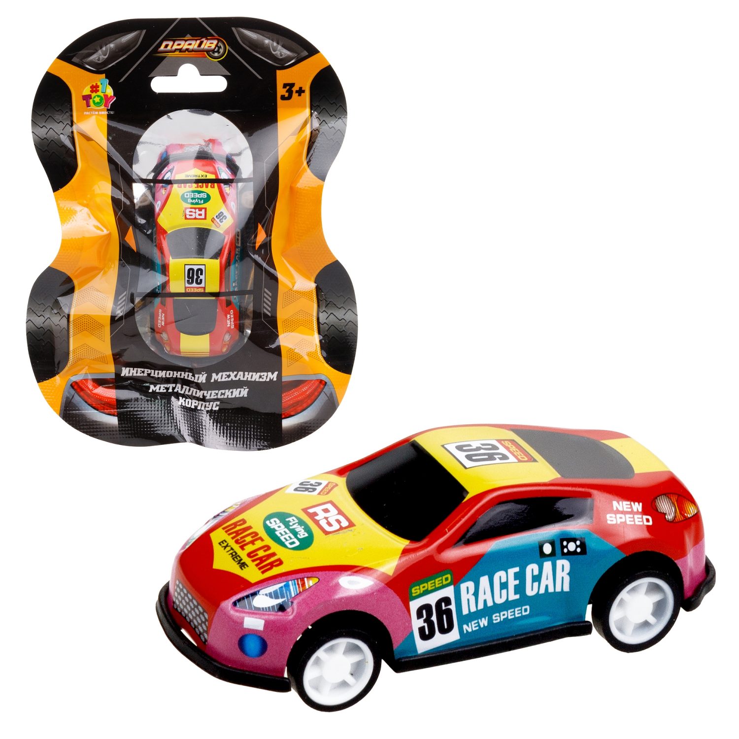 1toy Драйв Микромашинка, металлическая, инерционная, в ассортименте 92 вида