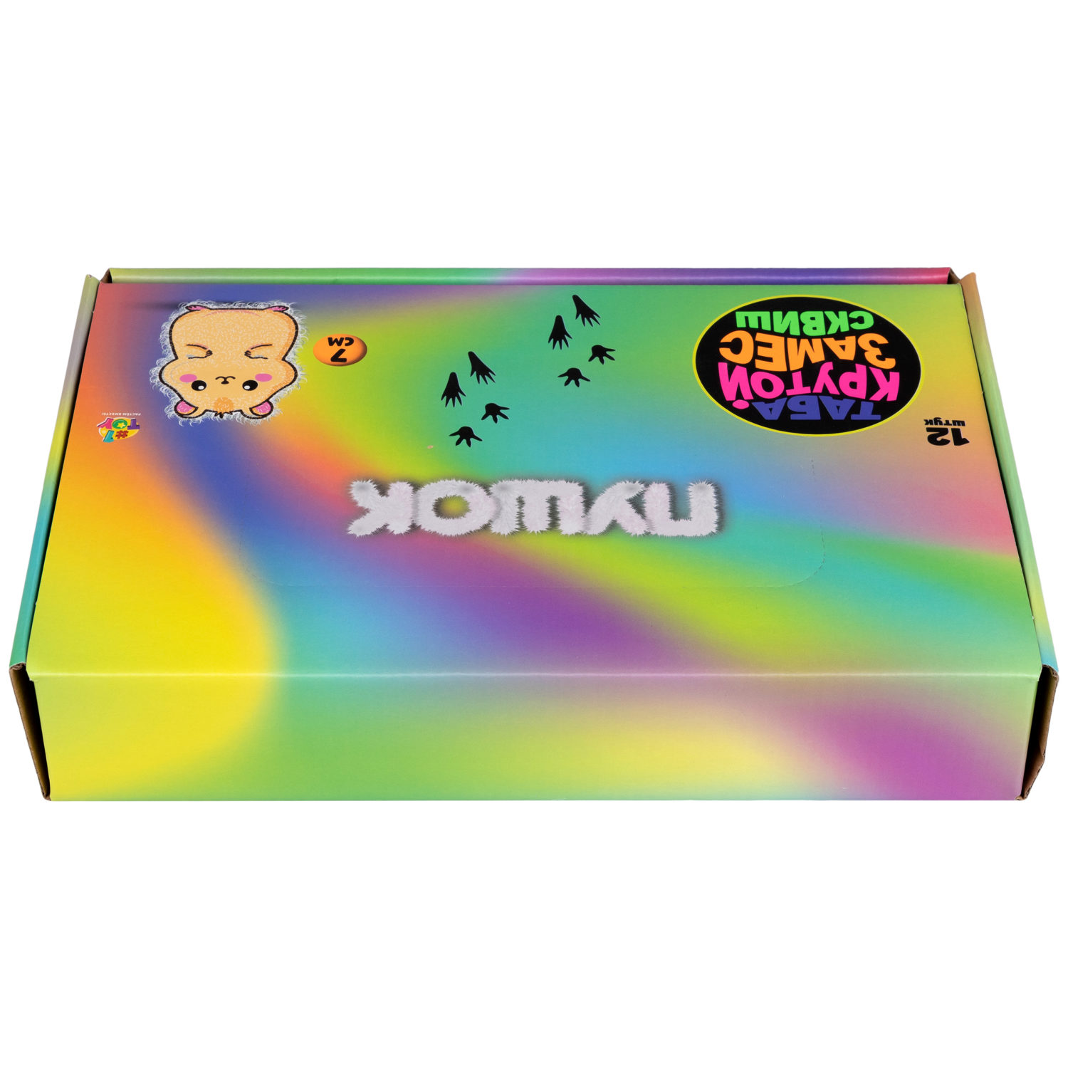 Таба сквиш 1TOY Крутой замес Пушок,  Хомяк, 7х5,5х3 см