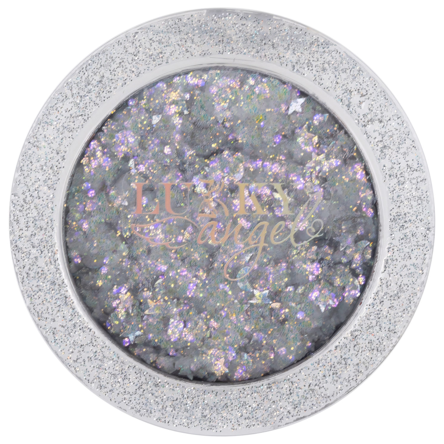 Гель-тени для век детские Lukky Angel, цвет сиреневый, эффект хамелеон, с блёстками и голографическими звёздочками, 1,7 г