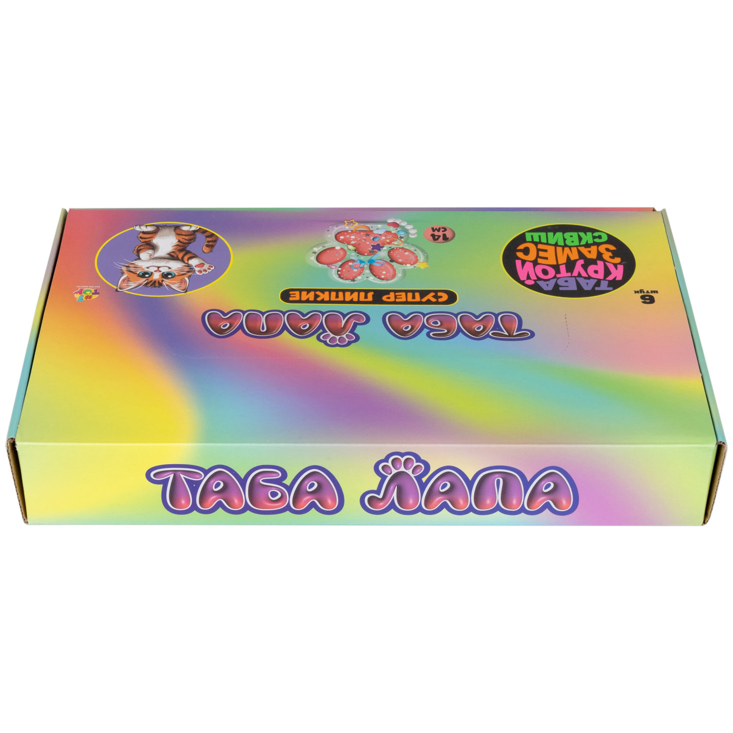 Таба лапа прозрачная 1TOY Крутой замес, большая, 14х3,5 см, в ассортименте