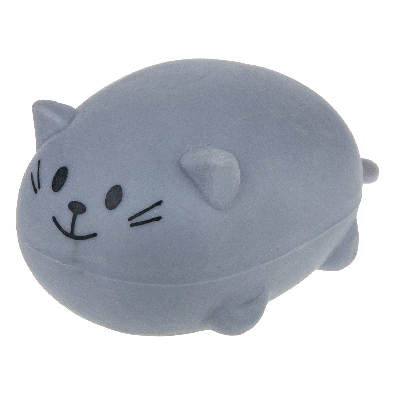Антистресс-игрушка для рук 1TOY Крутой замес Котик, жмякалка, мялка, тянучка, 6 цветов в ассортименте, 7 см