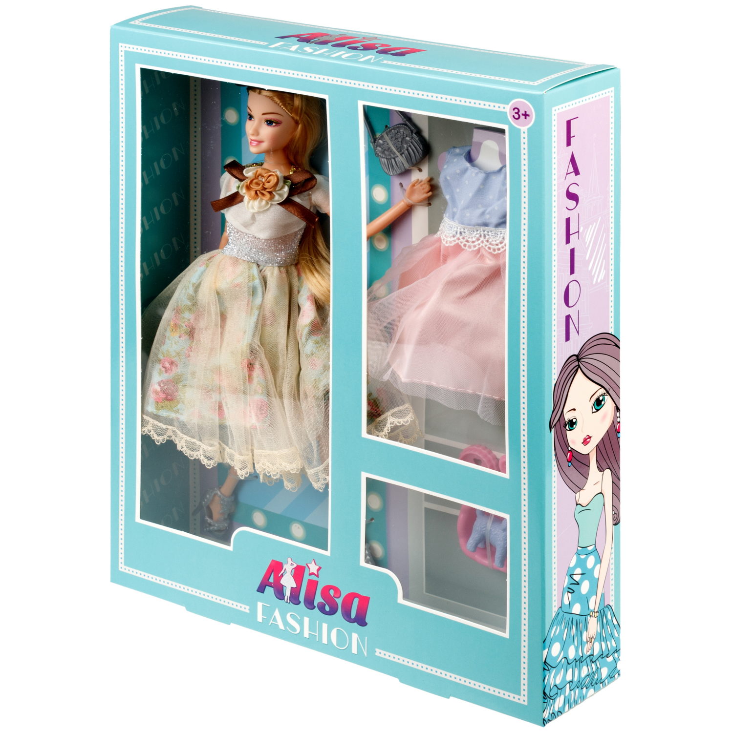 Кукла Alisa Fashion в пышном платье, с аксессурами и питомцем, 29 см