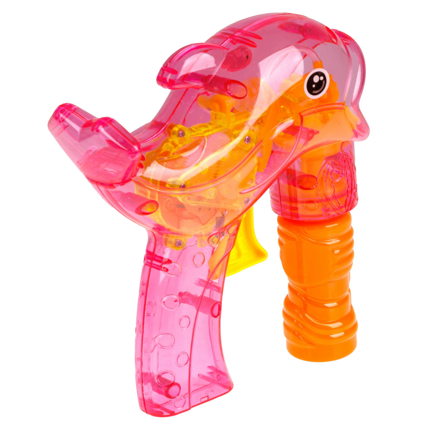 Пистолет для пускания мыльных пузырей 1TOY Мы-шарики! в виде дельфина, со световыми эффектами, 2*50 мл