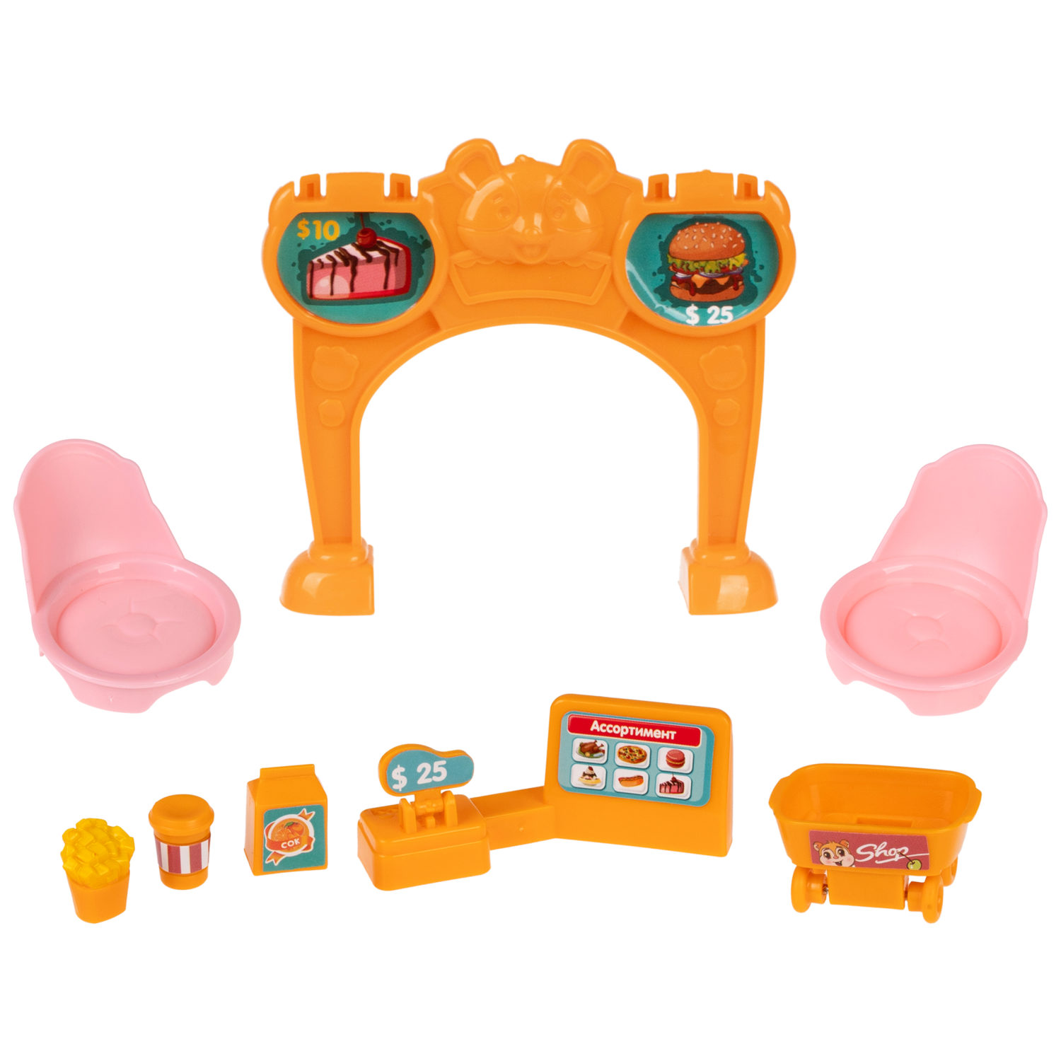 Хома Дома. Игровой набор "Хома Хомбургер" с плюшевым питомцем, в коробоке 39,5х28х14,5 см