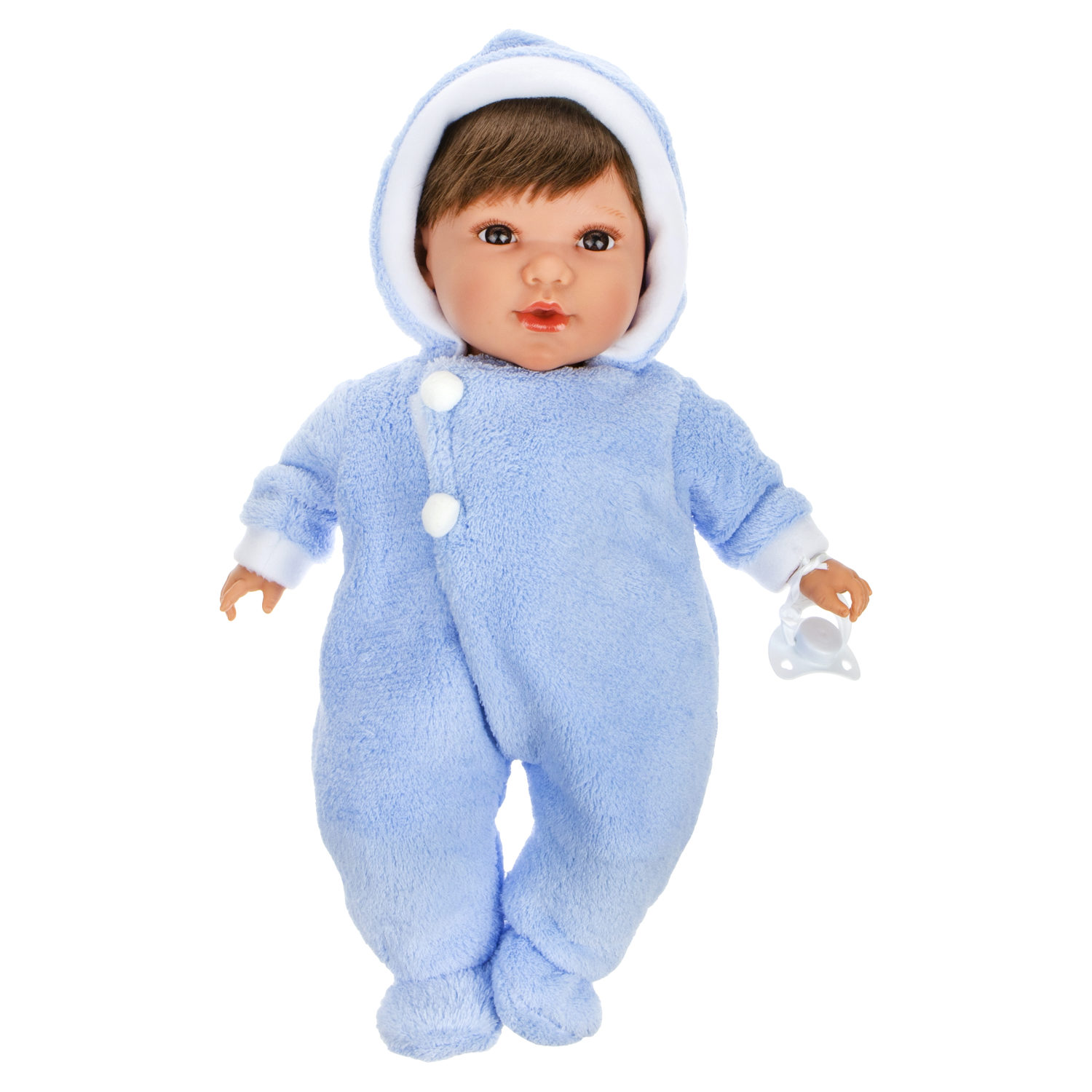 Arias Elegance Пупс 42см, в голубом комбинезоне
