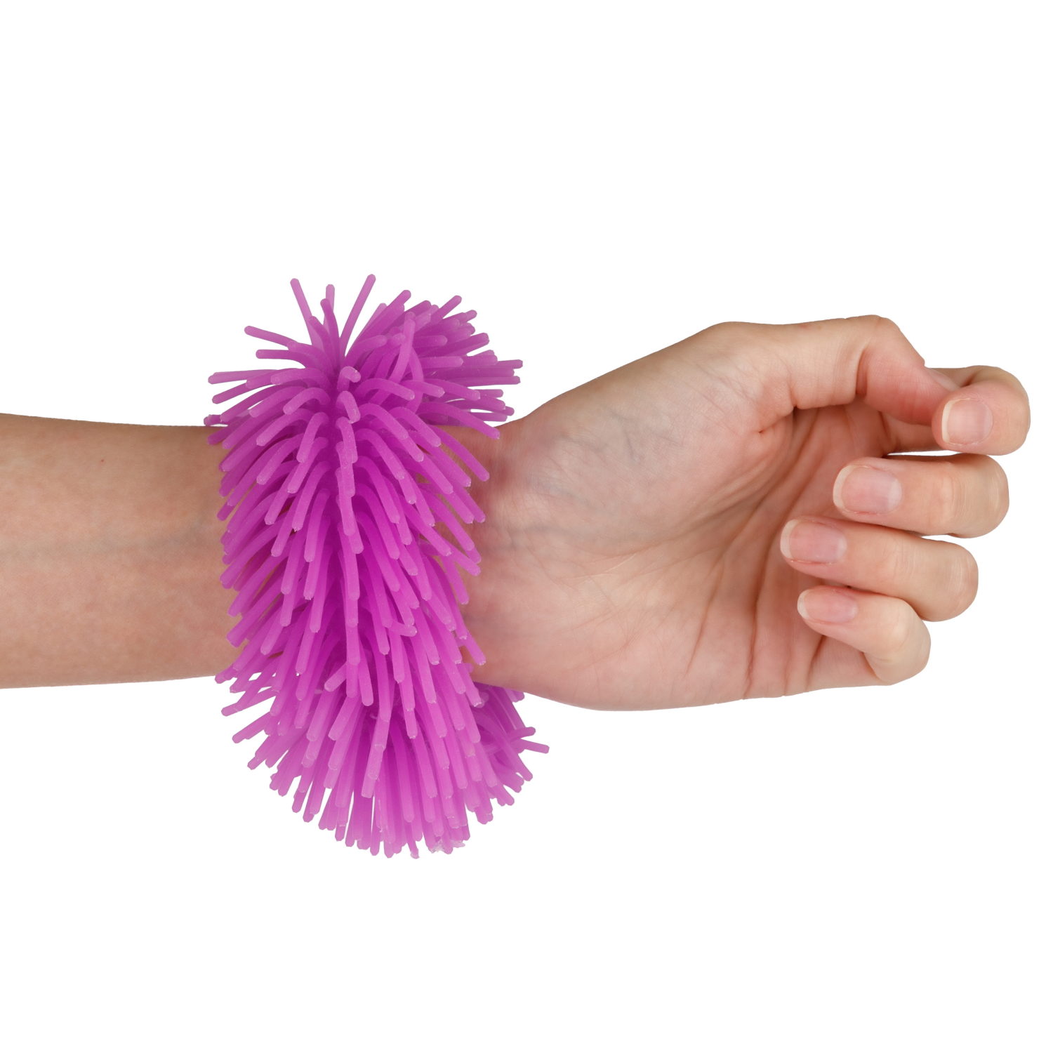 1TOY эластичный браслет-антистресс ЛАПША, однотонный, 6 видов в асс.