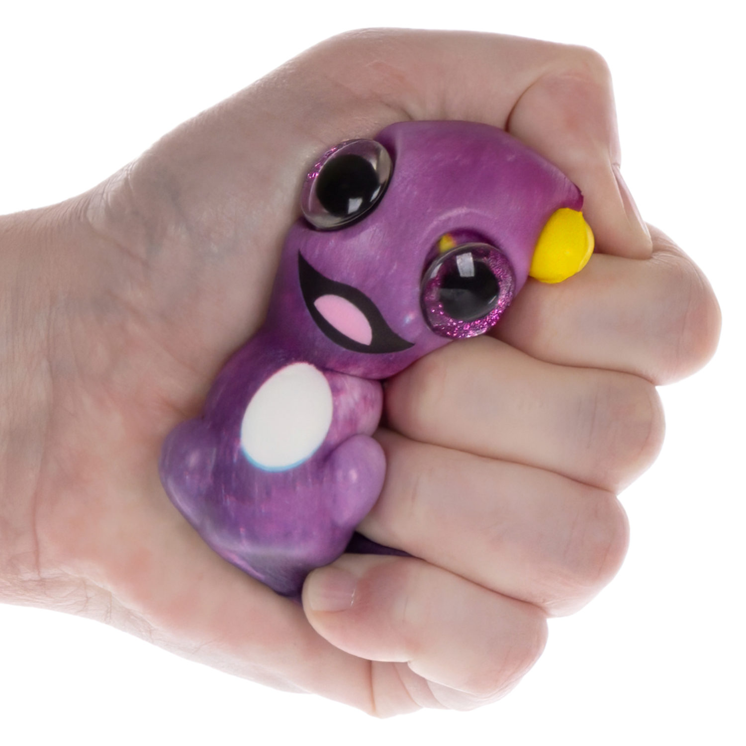 Глазастый сквиш 1TOY Аксолотль, игрушка-антистресс для рук, жмякалка, 9х7,8 см, 6 видов в ассортименте