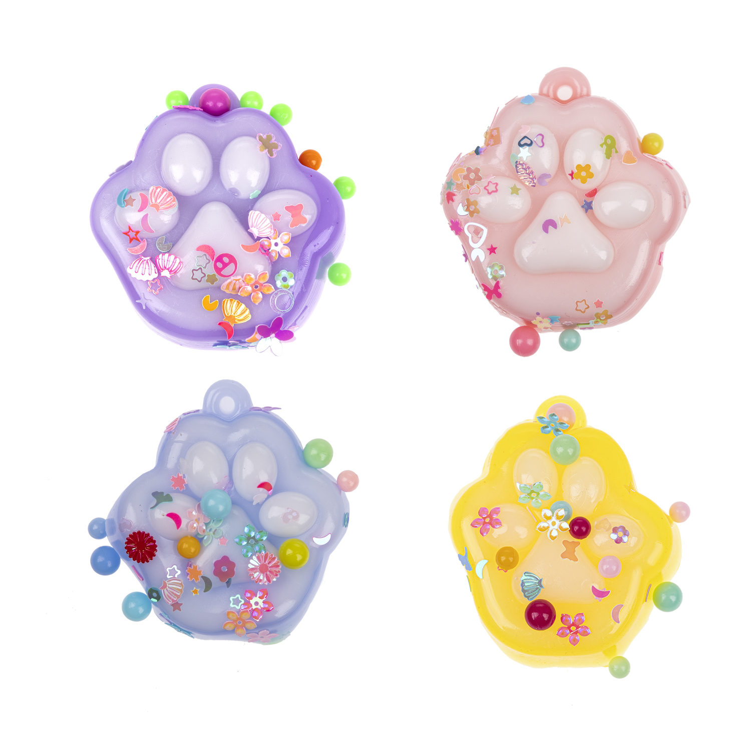 1toy Жмяка лапка-антистресс 4 шт. в ассорт. 6*6,5 см