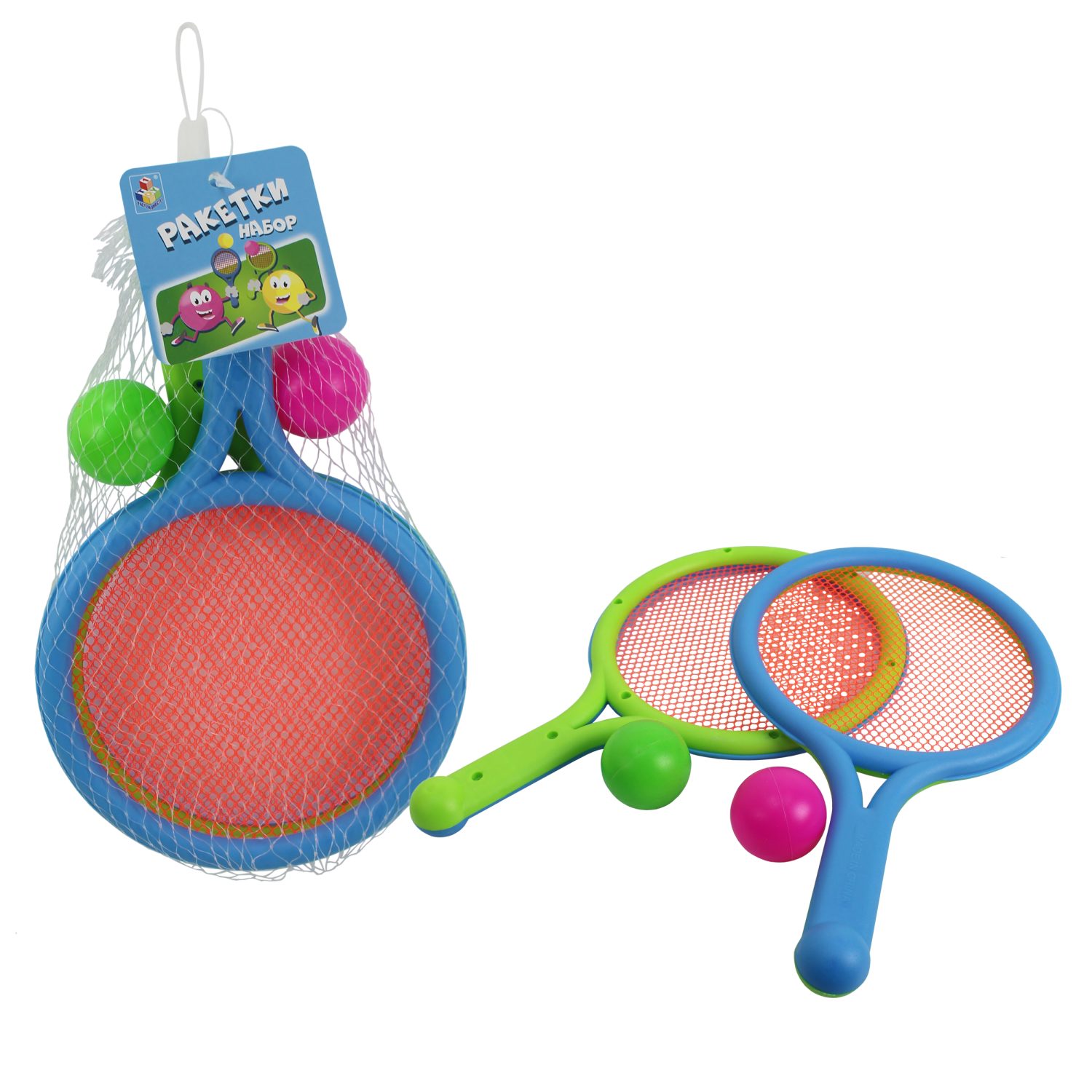 Набор ракеток детский 1TOY для тенниса, бадминтона