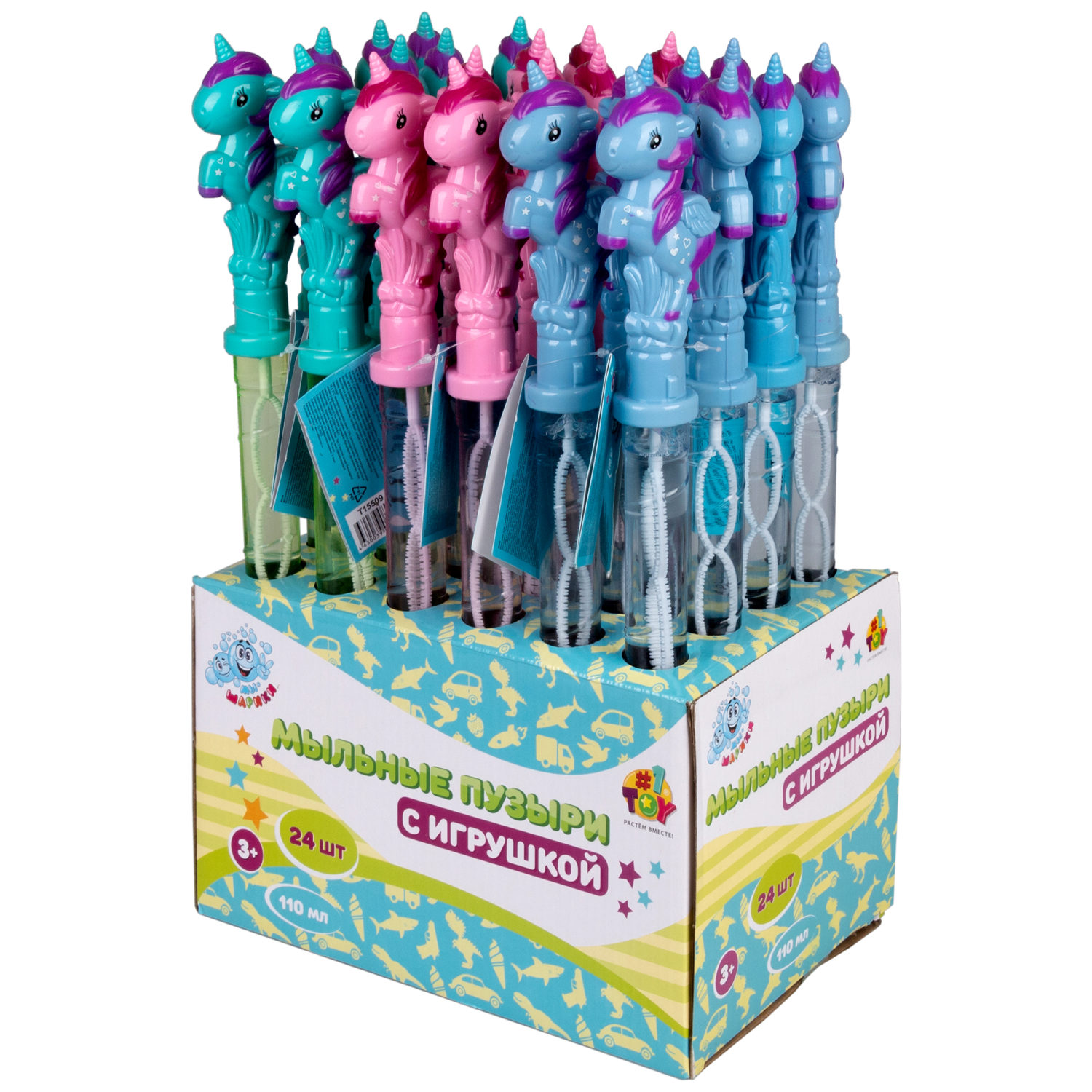 Мыльные пузыри Мы-шарики! 1TOY с игрушкой Единорог, 110 мл