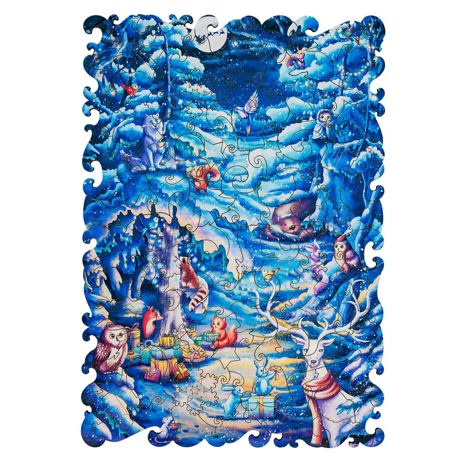 Деревянные пазлы Collection Animation Снежный лес, 100 деталей, 20х28,7 см