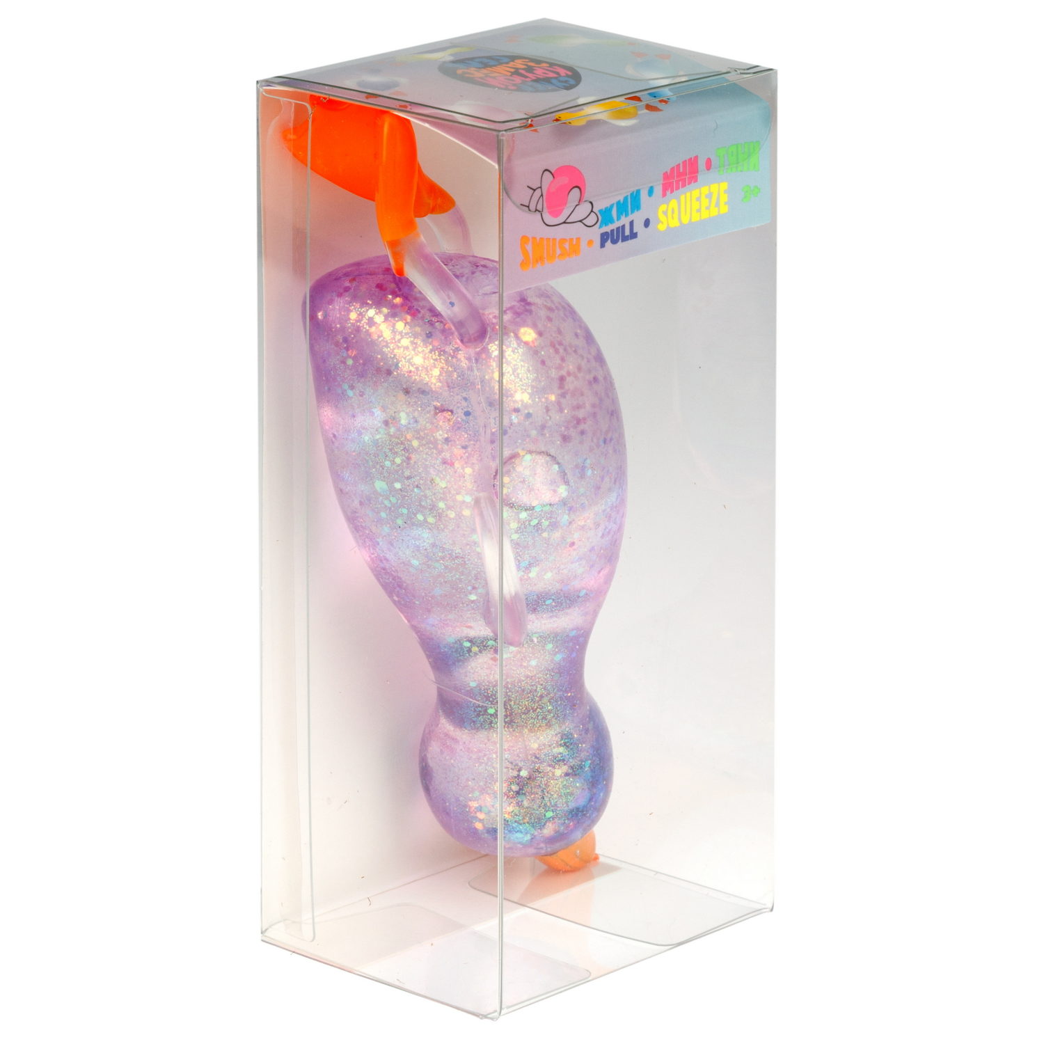 Антистресс-игрушка 1TOY Крутой замес Супергель гусь прозрачный, 9х8х5 см