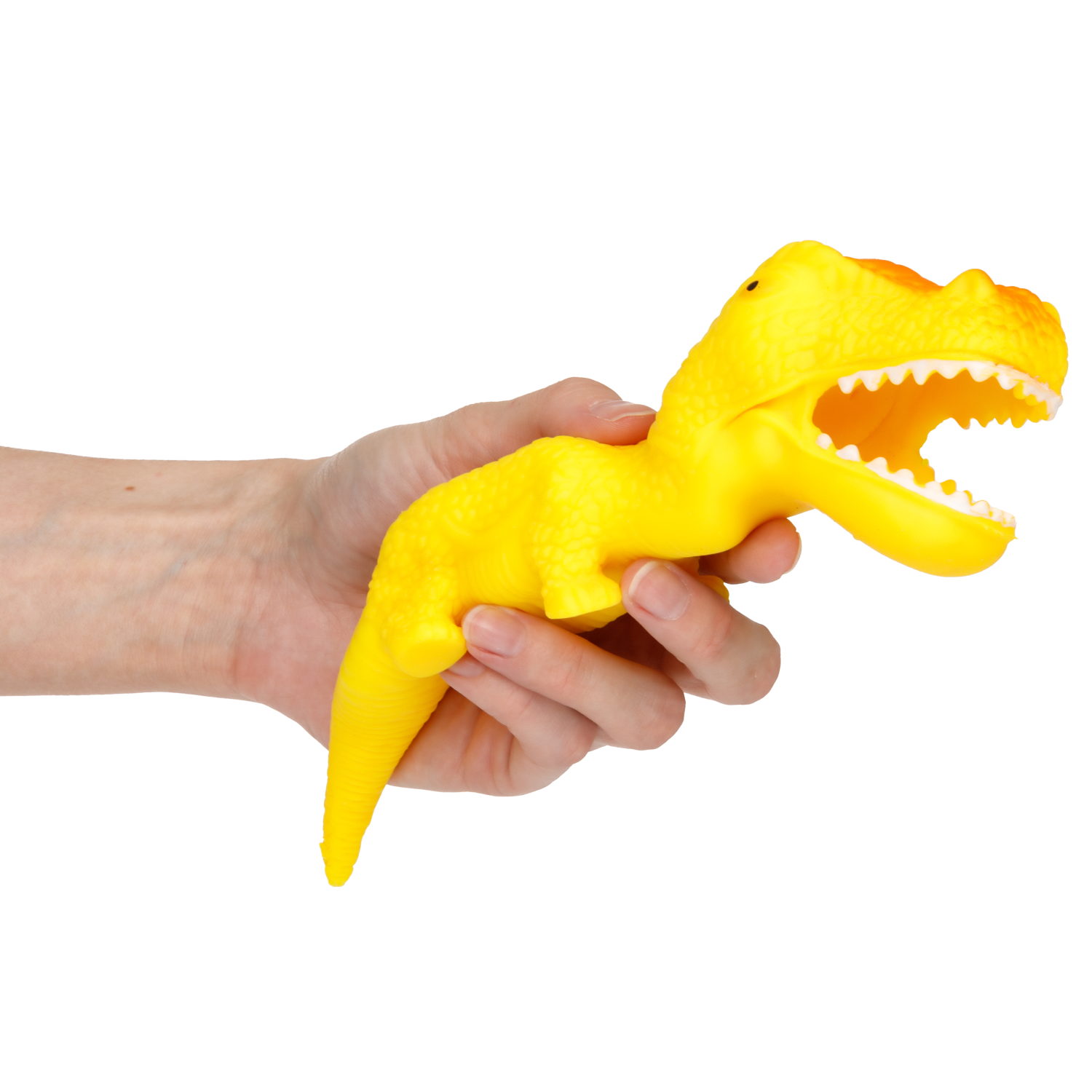 Игрушка-антистресс 1TOY Крутой замес «Крокозавр», оранжевый