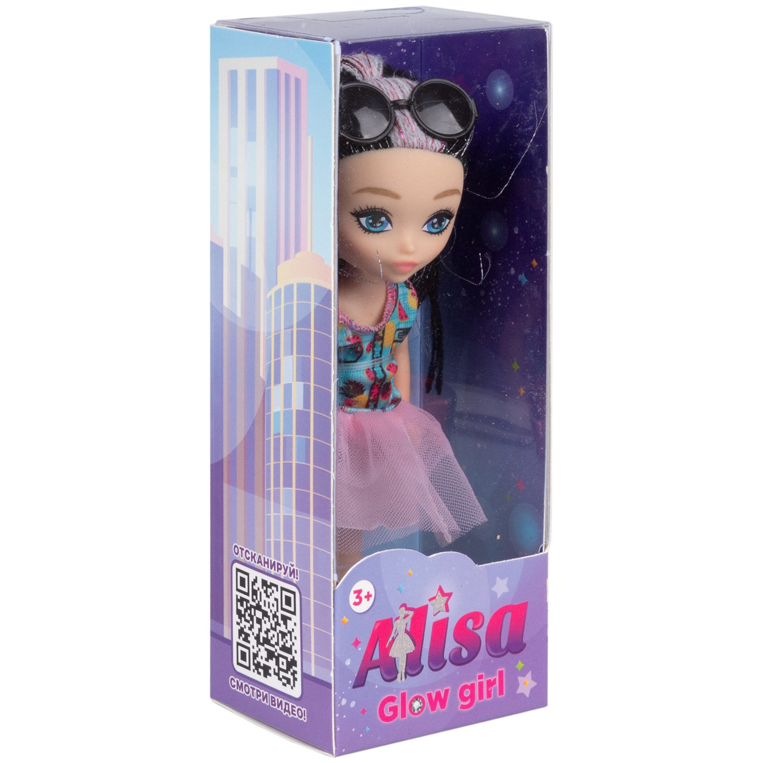Кукла 1TOY ALISA GLOW GIRL, с яркими волосами, 15 см