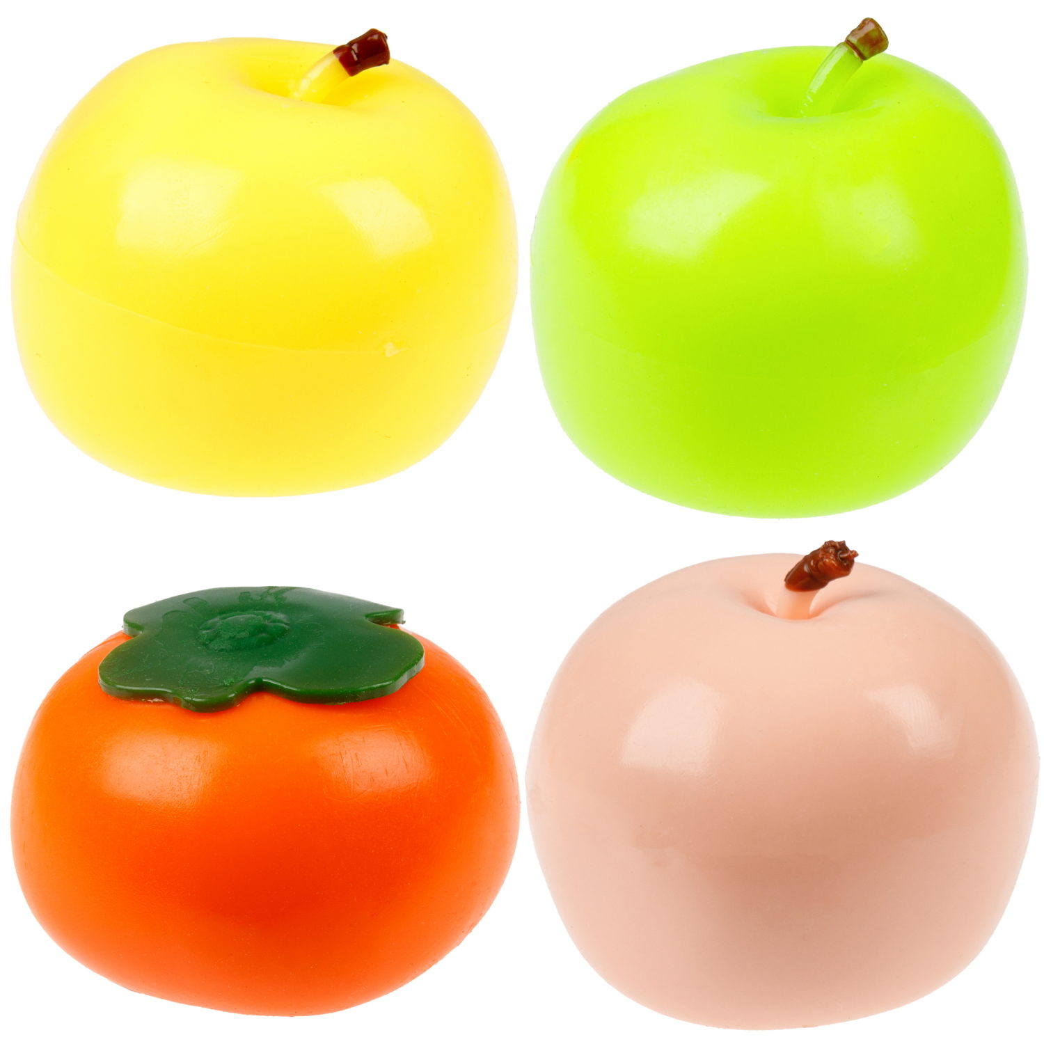 Игрушка-антистресс 1TOY Крутой замес Залиплющ, Сладкие мои, хурма и яблоко, 7*7*6см