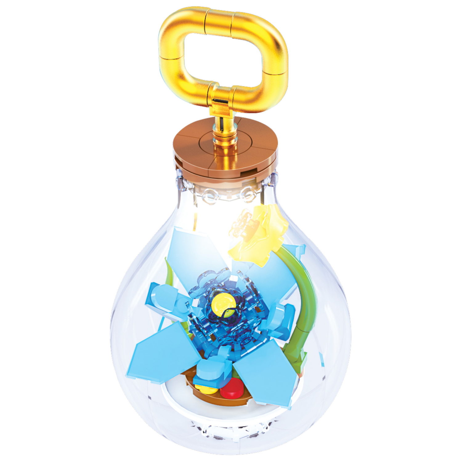 Конструктор 1TOY Blockformers Цветочная коллекция "Эхеверия Синяя птица", 97 деталей