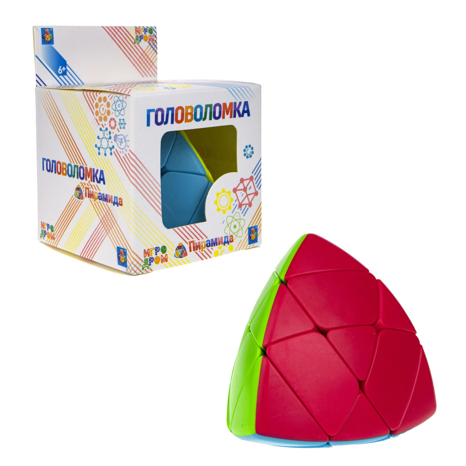 Игрушка прикол-антистресс 1TOY головоломка "Пирамида". Размер пирамиды 8.5х8.5 см