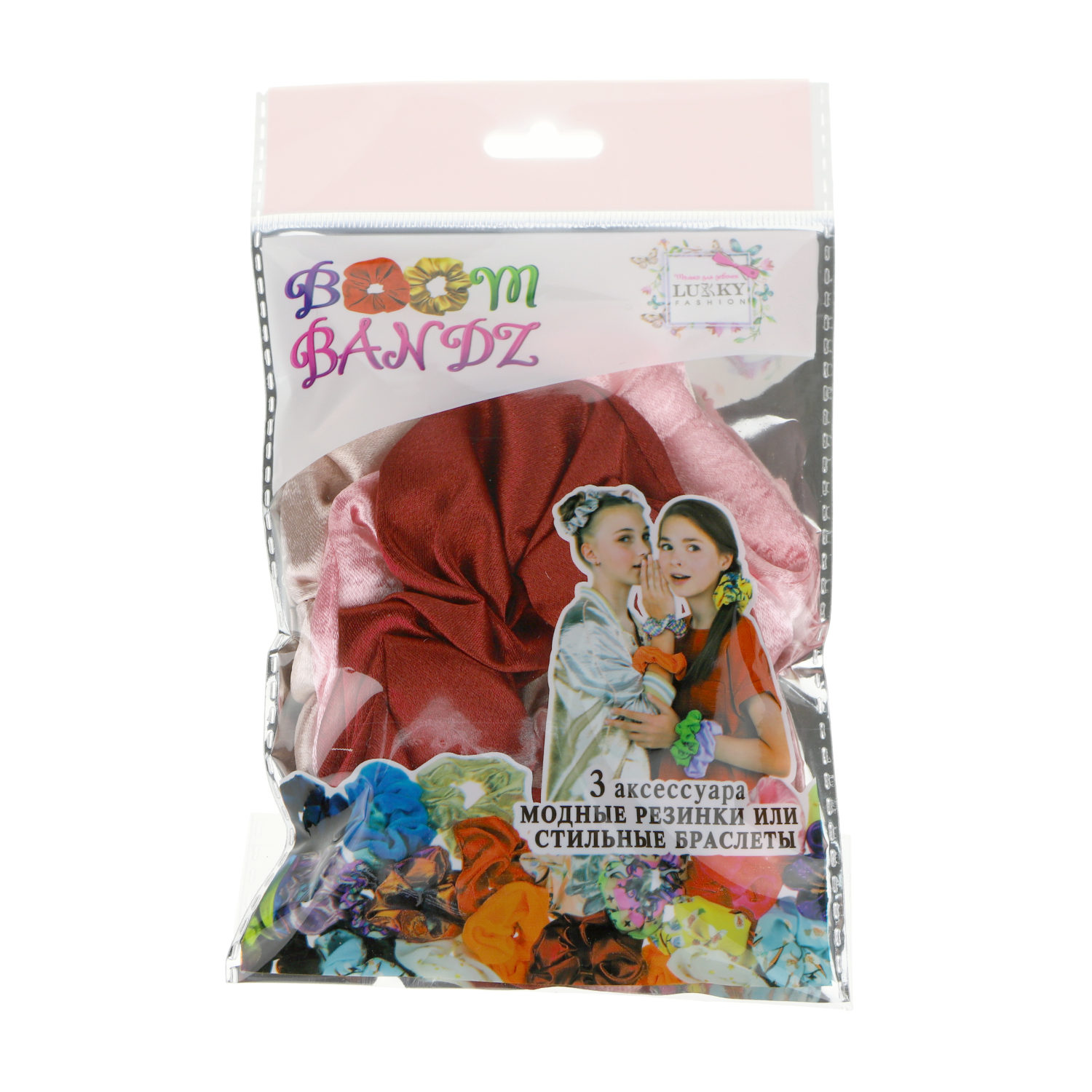 LUKKY FASHION BOOM BANDZ набор из 3х аксессуаров, Атласные розы