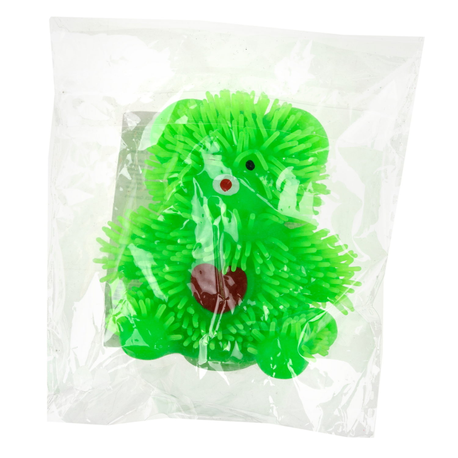 Игрушка-антистресс для рук 1toy Йо-Ёжики, зелёный "Медвежонок" 8 см, со светом