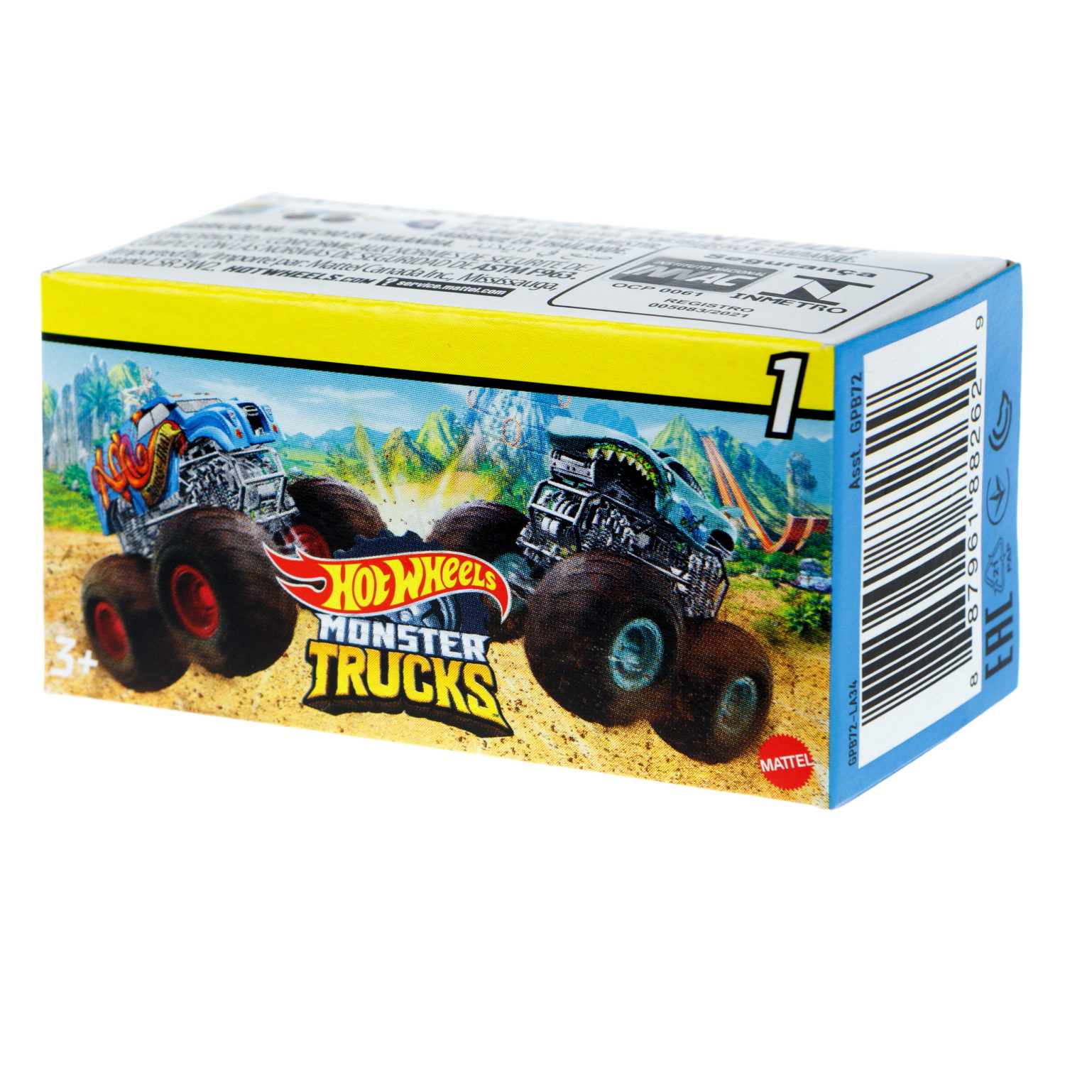 Hot wheels Набор игровой "Мини-грузовики Monster Trucks с лаунчером"
