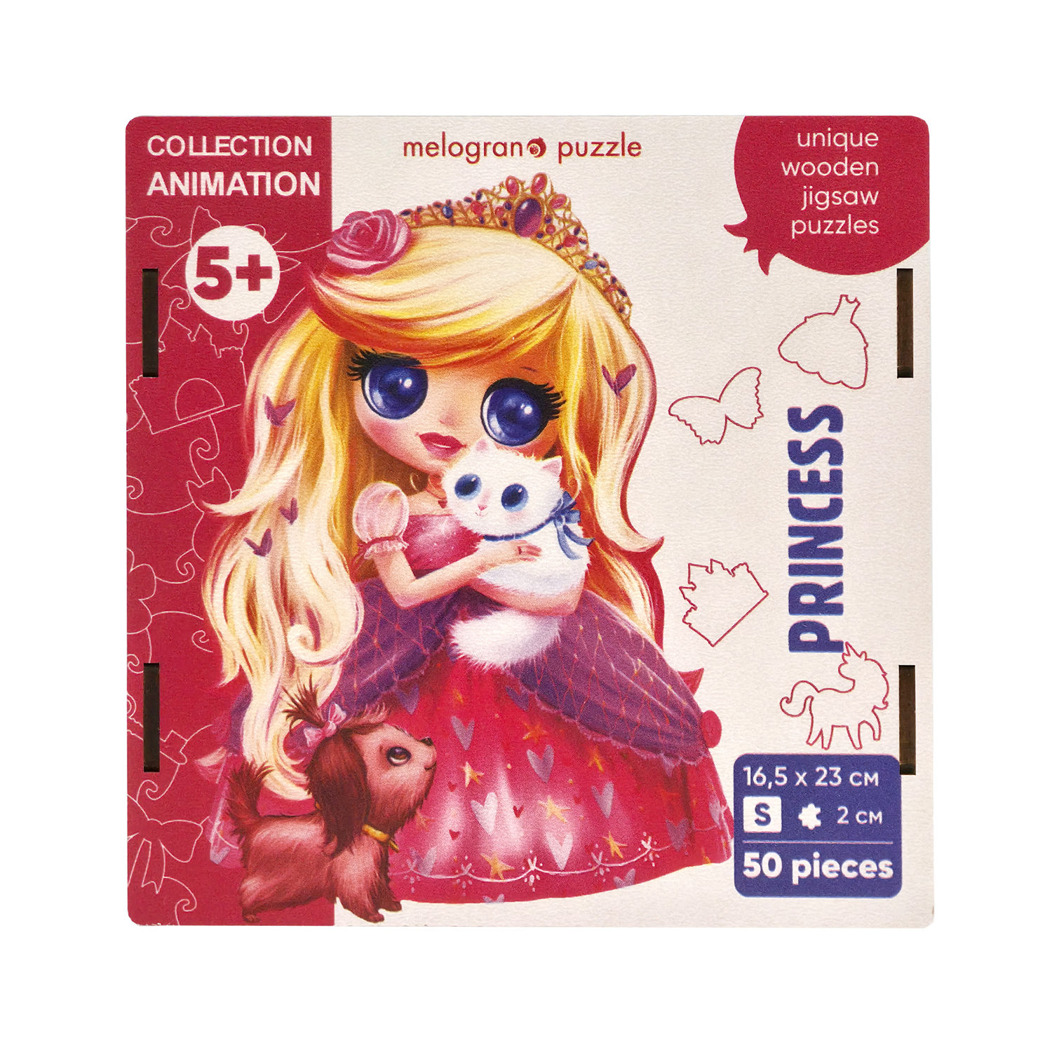 Деревянные пазлы Collection Animals Принцесса, 50 деталей