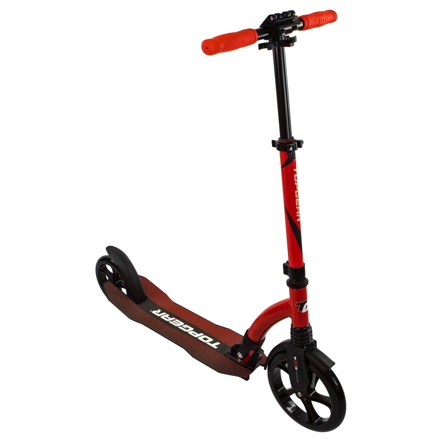 Самокат двухколесный детский, подростковый TOPGEAR с передним амортизатором, складными ручками и защитой руля