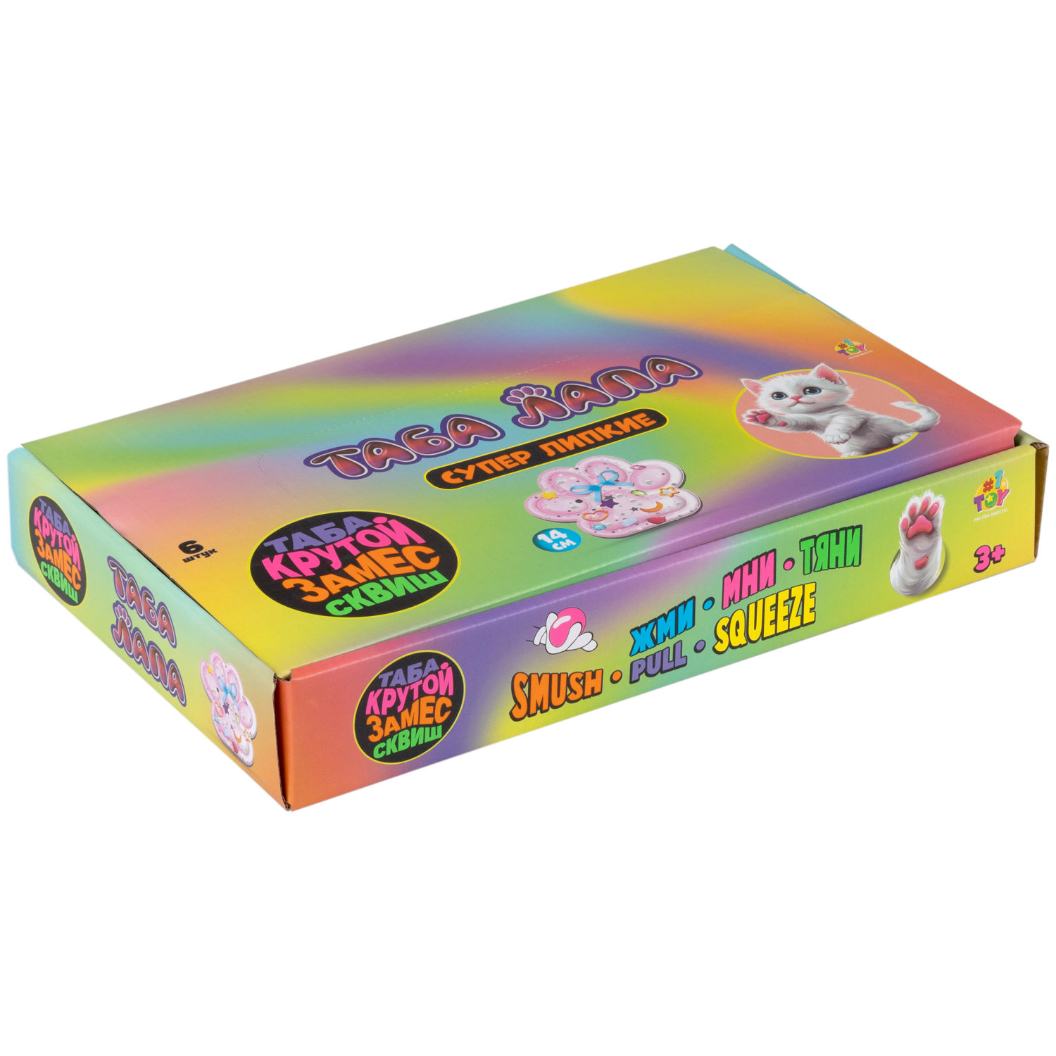 Таба лапа цветная 1TOY Крутой замес, большая, 14х3,5 см, в ассортименте