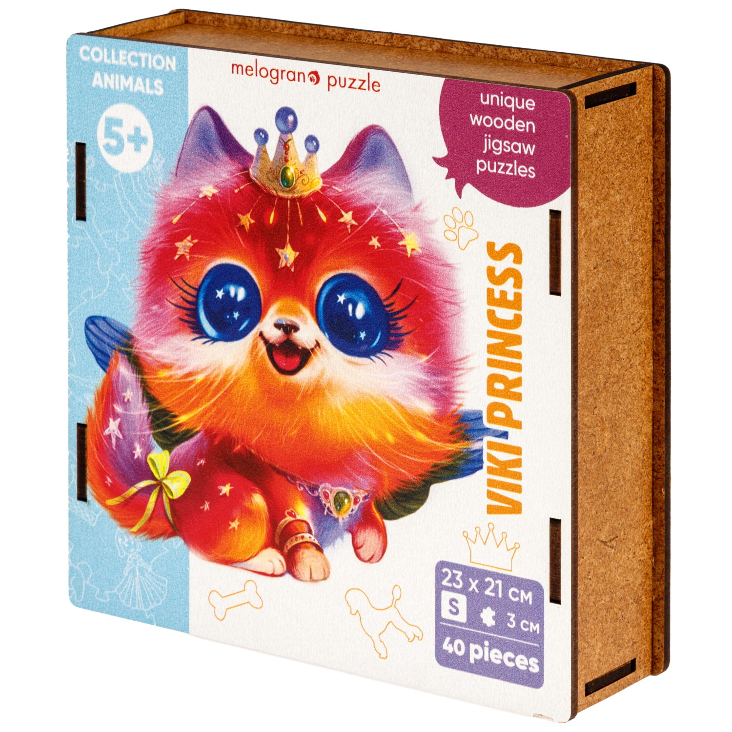 Деревянные пазлы Collection Animals Принцесса Викки, 40 деталей