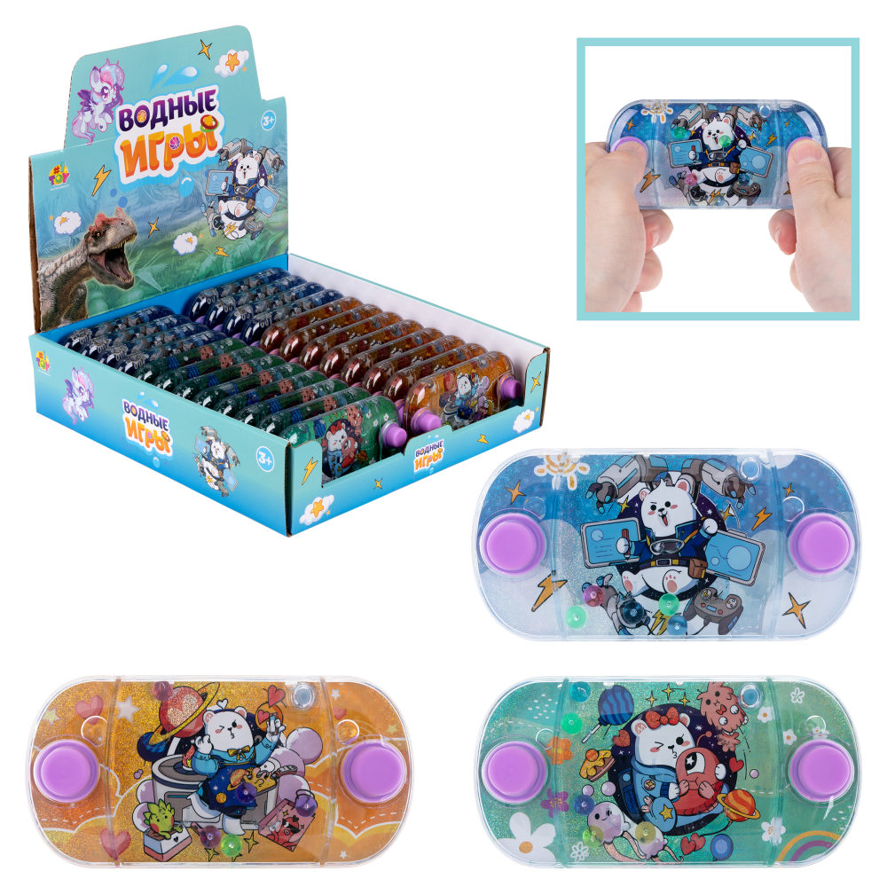 1TOY Игра с водой Забрось мячики Мишка аниме, 3 вида в ассортименте