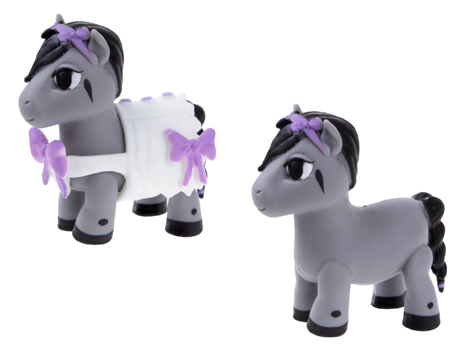 1TOY Пони на фасоне, пони тянущиеся в костюмчиках, 10см, 12 видов, пакет с окном, 12 шт в д/б