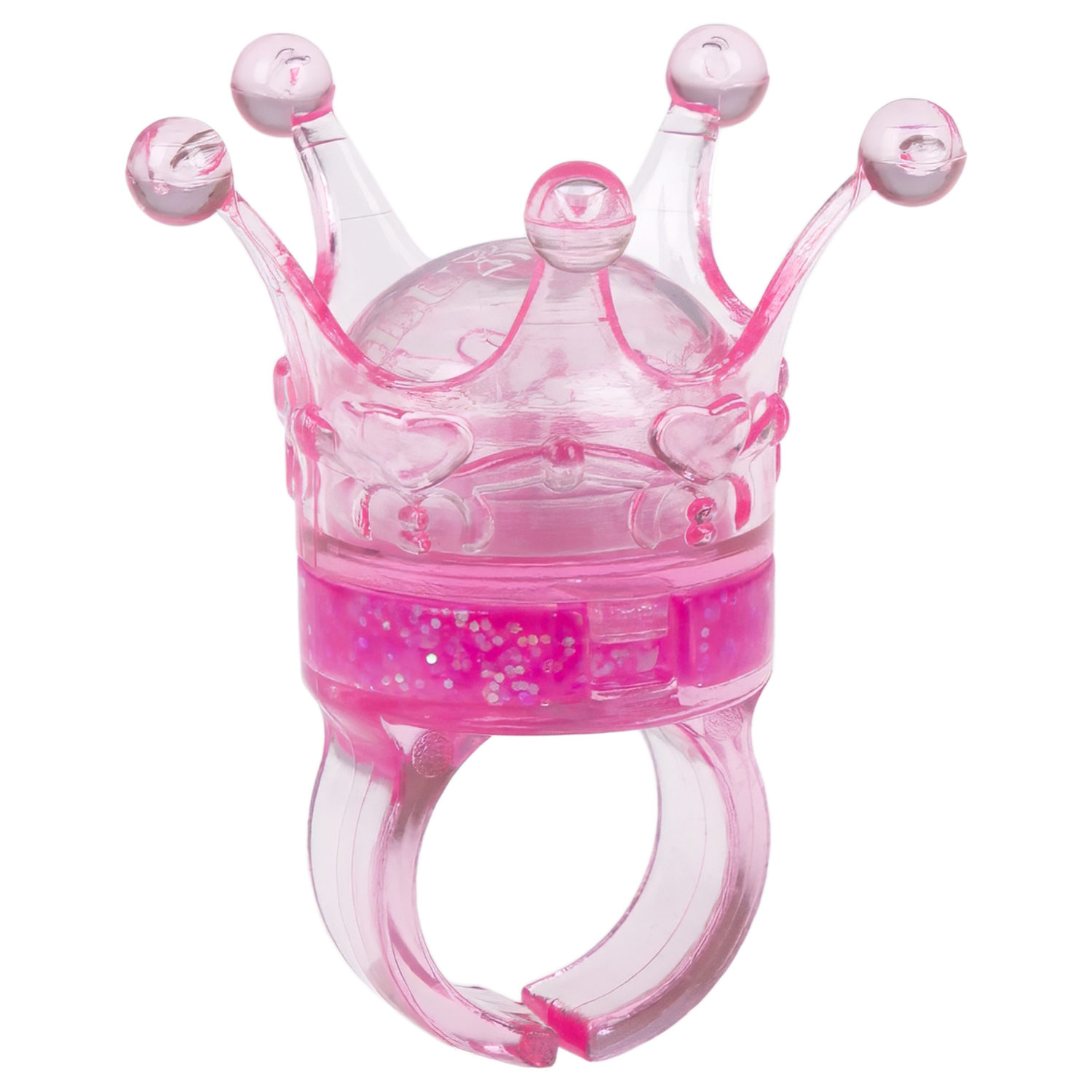 Гель-тени для век с блёсткам Lukky Glitter Princess в колечке, розовый, 2 гр