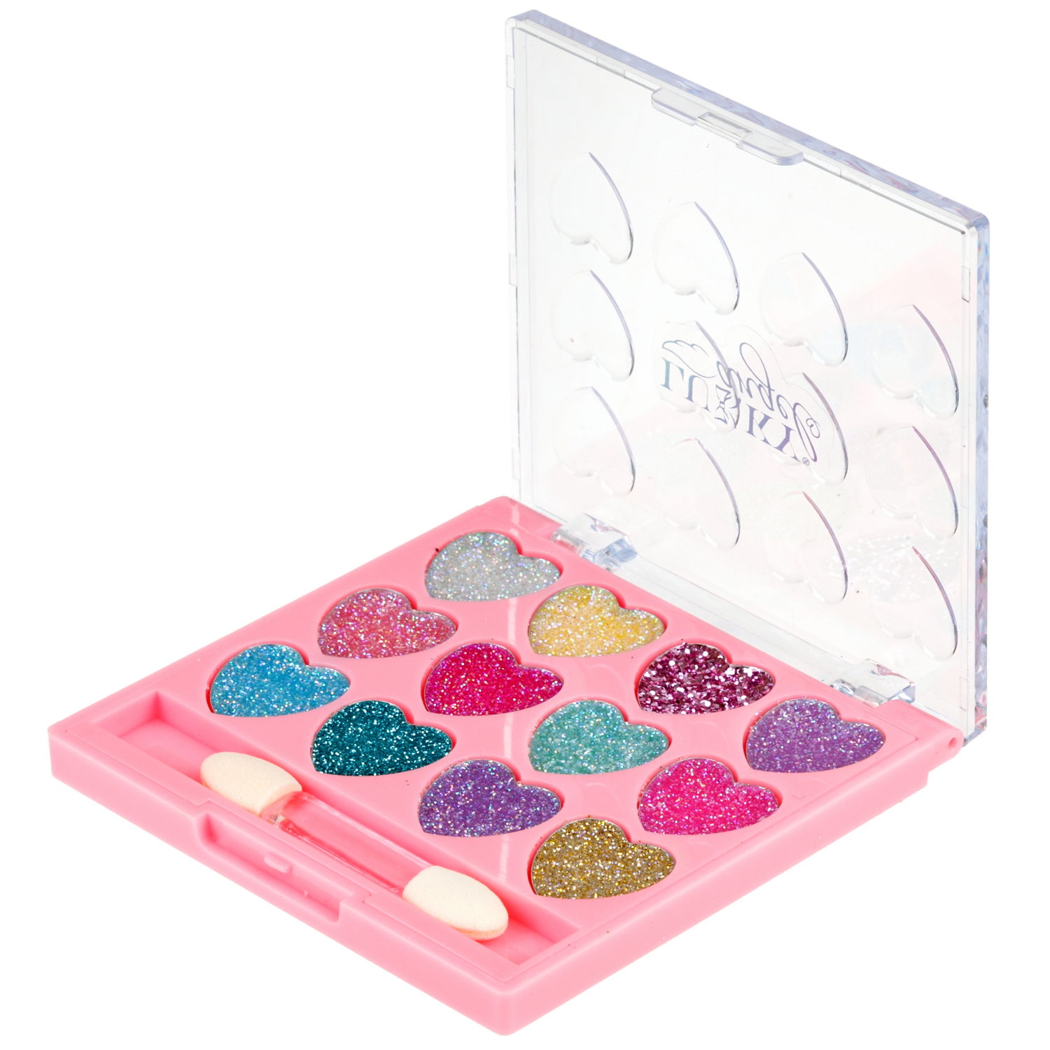Палетка крем-теней для век детских Lukky Angel, «Сердечки», 12 цветов, розовая коллекция, 9 г