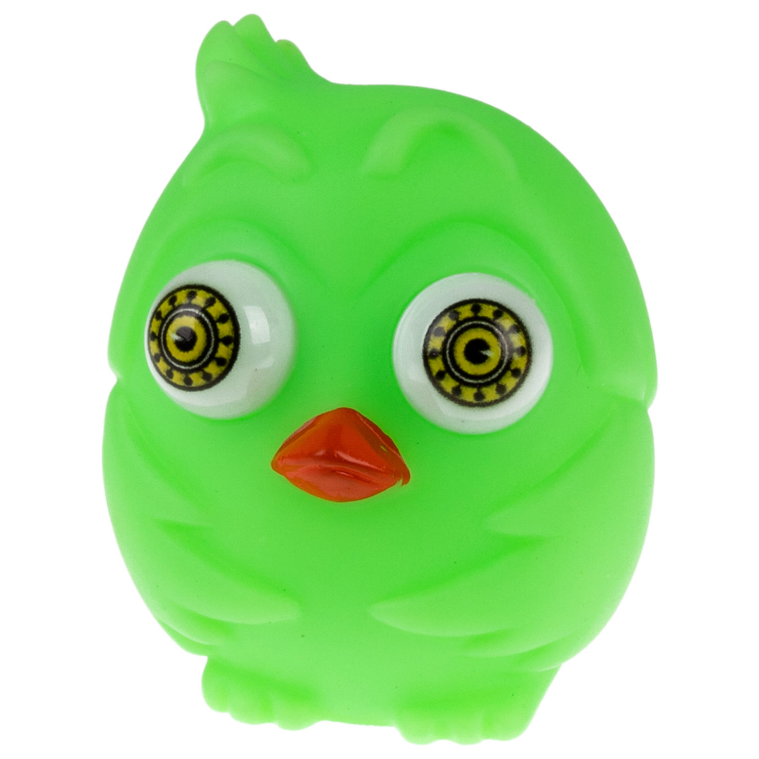 1TOY Пучеглаз-антистресс "Птицы" 7х6x5 см, зелёный