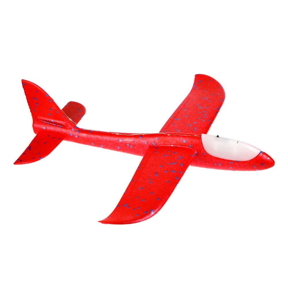 1toy глайдер из пенопласта, сборный, без механизмов, 46*47,5 со светом, пакет с хед., красный
