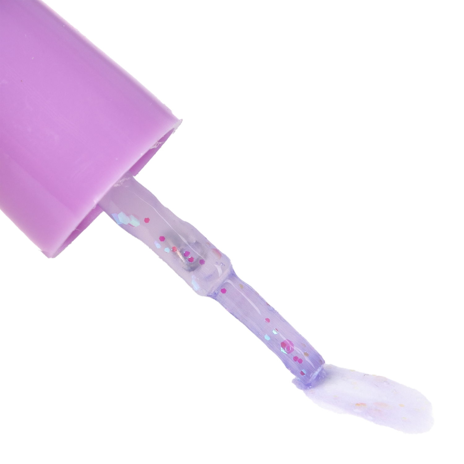 Лак для ногтей детский Lukky Charmy Laque peel-off сверкающий, 5 мл, сиреневый, аромат ванили, подвеска