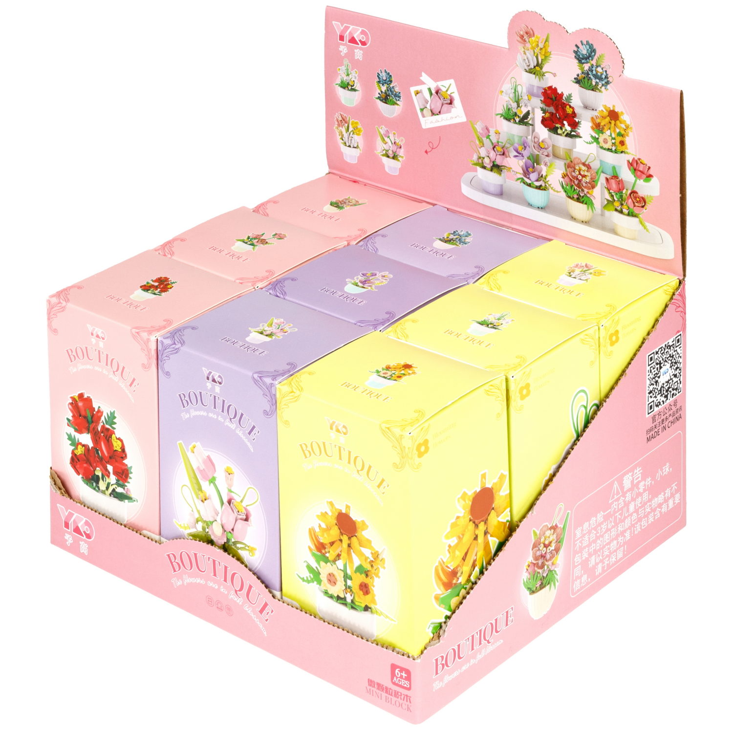 Конструктор 1TOY Blockformers "Цветы в горшках", 9 видов, от 138 до 223 деталей