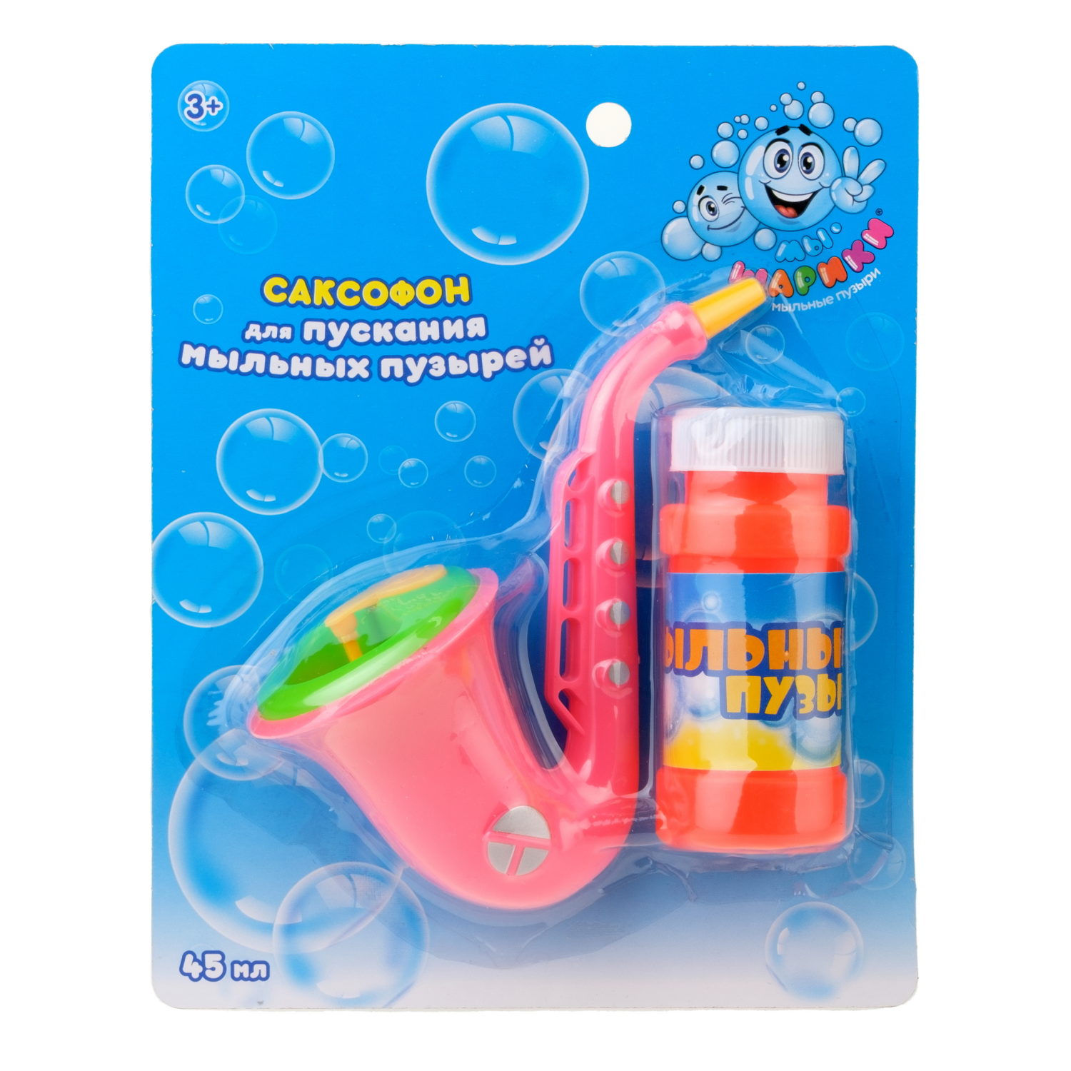 Игрушка для пускания мыльных пузырей 1TOY Мы-шарики! Саксофон, 45 мл