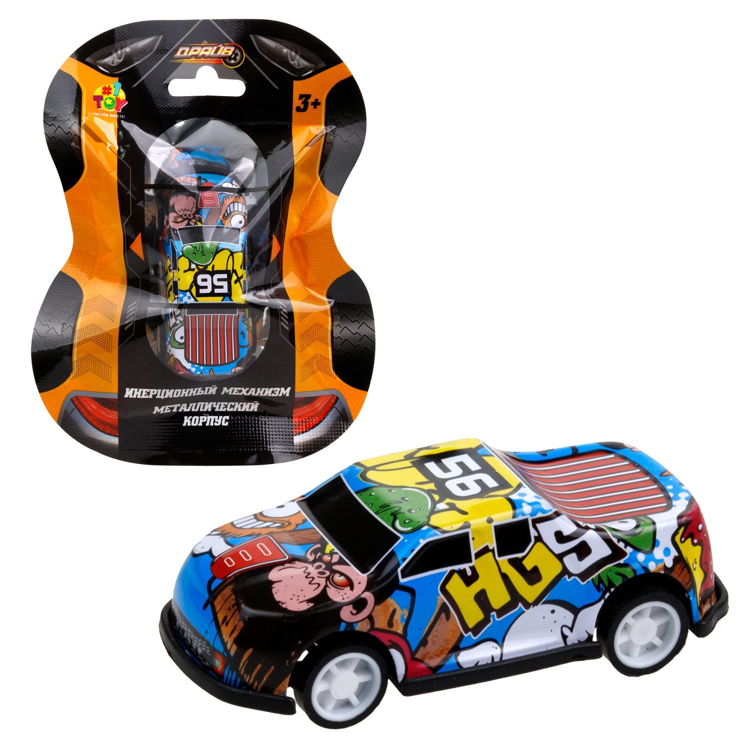 1toy Драйв Микромашинка, металлическая, инерционная, в ассортименте 92 вида