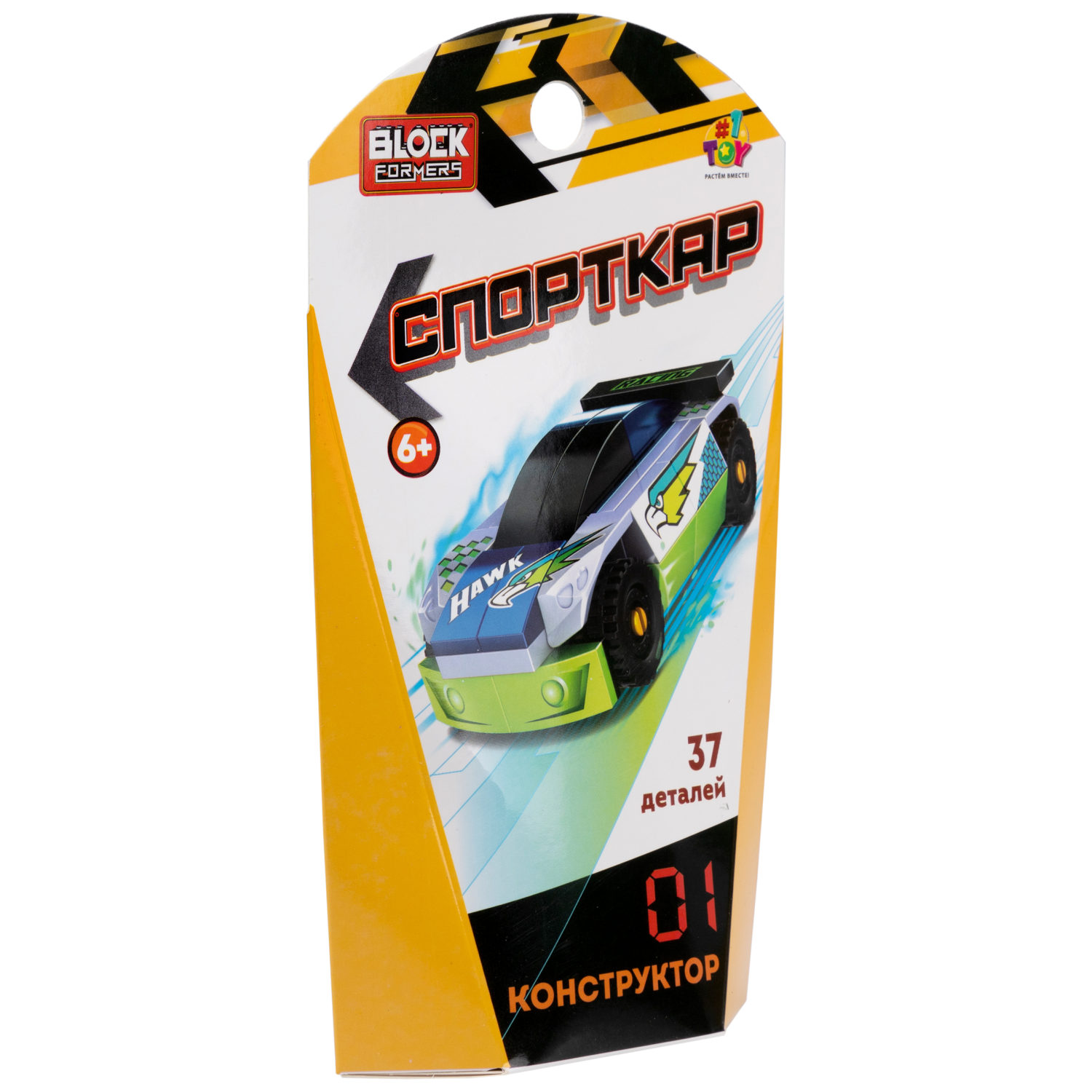1TOY конструктор Blockformers "Спорткар", в ассортименте 6 видов