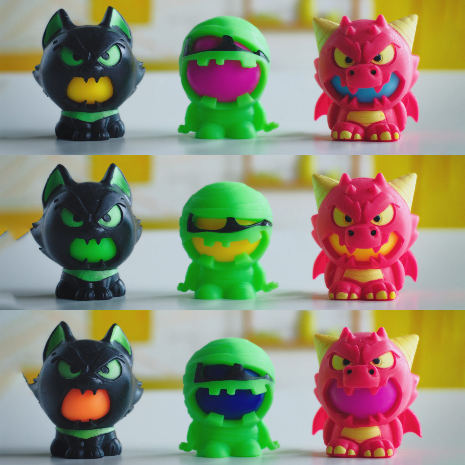 Игрушка-сюрприз 1TOY MONSTER BALL Крутой замес, антистресс, тянущиеся фигурки с шаром внутри, сквиши, 1 шт.