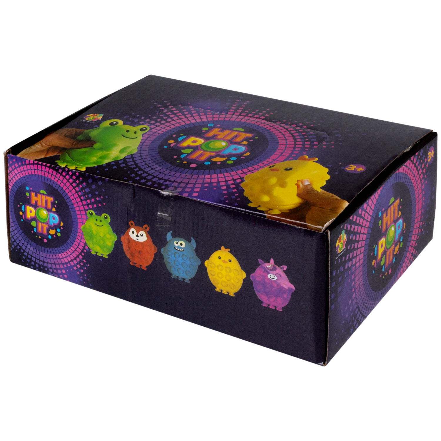 1TOY Жмяка Hit Pop It "Животные" 11х9х5 см, 5 видов на присосках в ассортименте